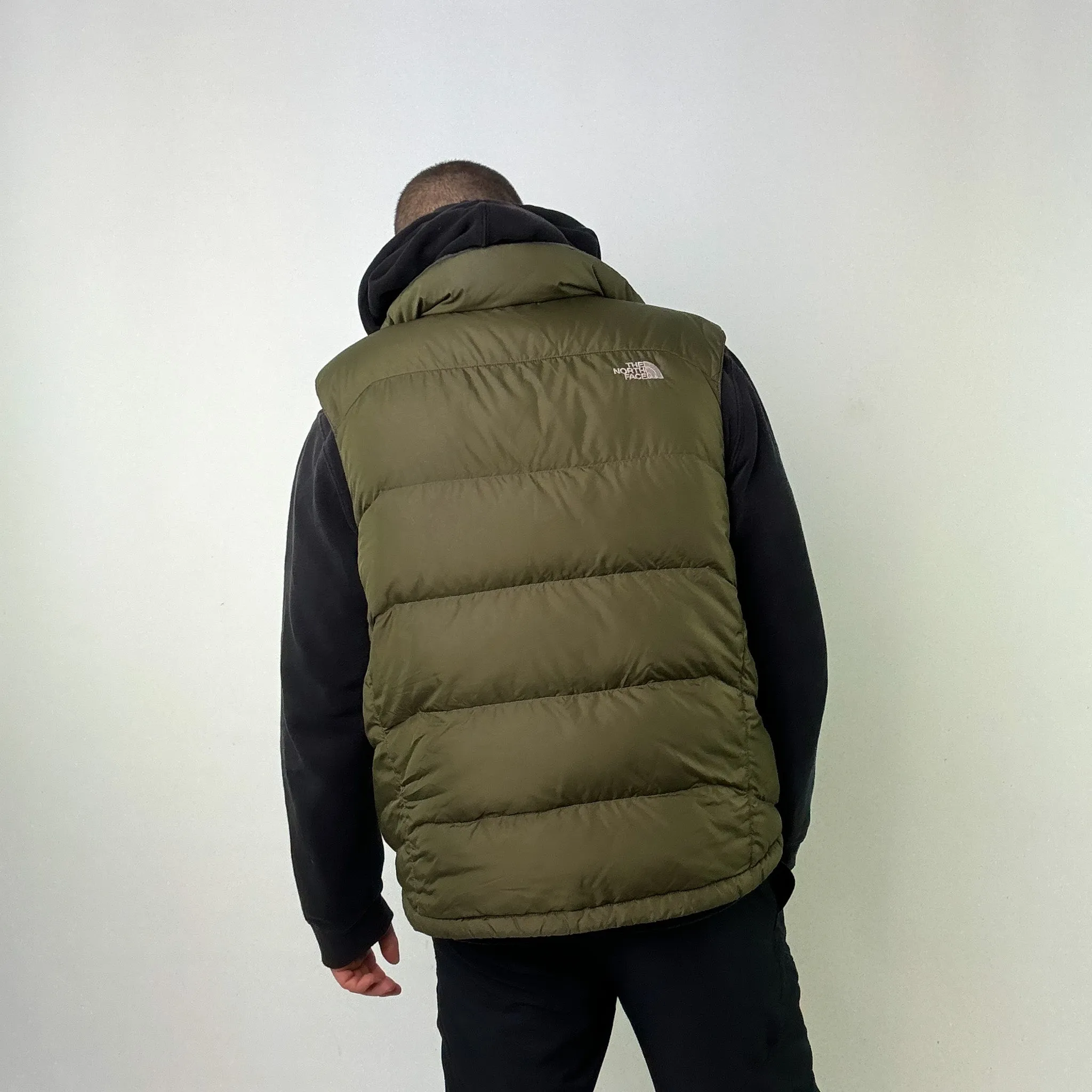 Olive Green y2ks The North Face 550 Series Puffer Jacket Coat Gilet (L)