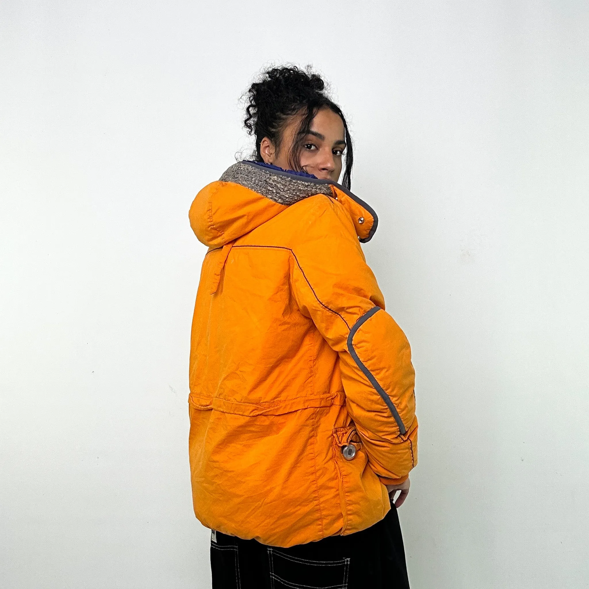 Orange 90s Napapijri Puffer Jacket Coat (XL)