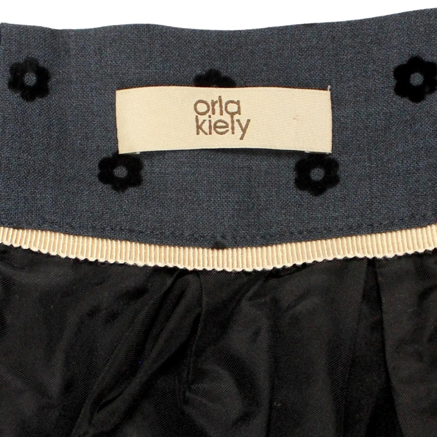 Orla Kiely Blue Raised Daisy Skirt