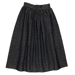 Orla Kiely Blue/Gold Jacquard Skirt