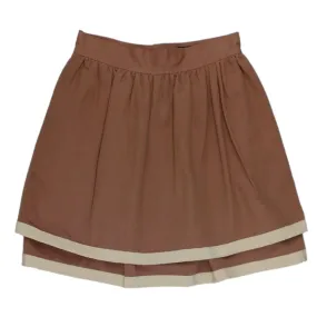 Orla Kiely Brown Grosgrain Skirt