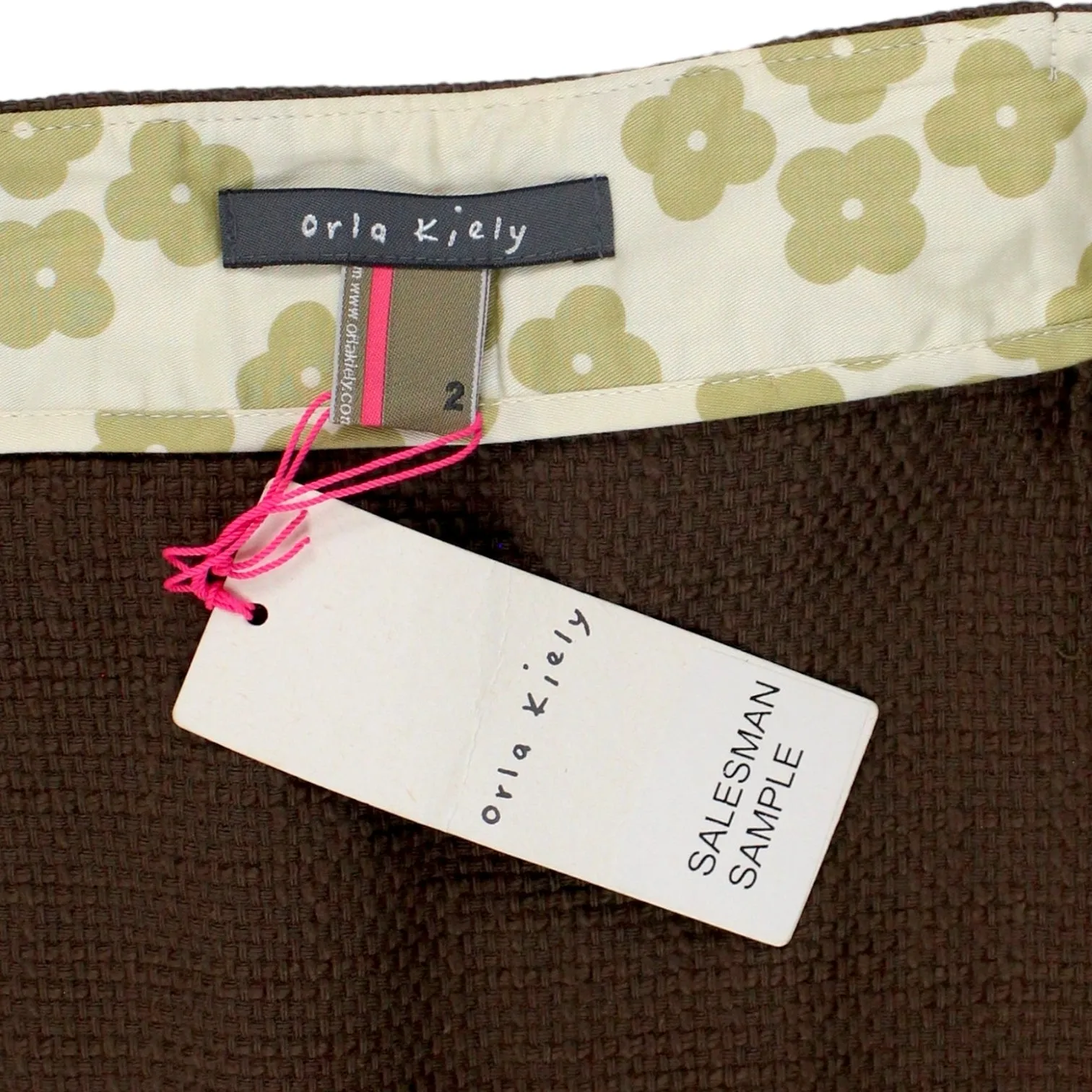 Orla Kiely Brown Weave A Line Skirt