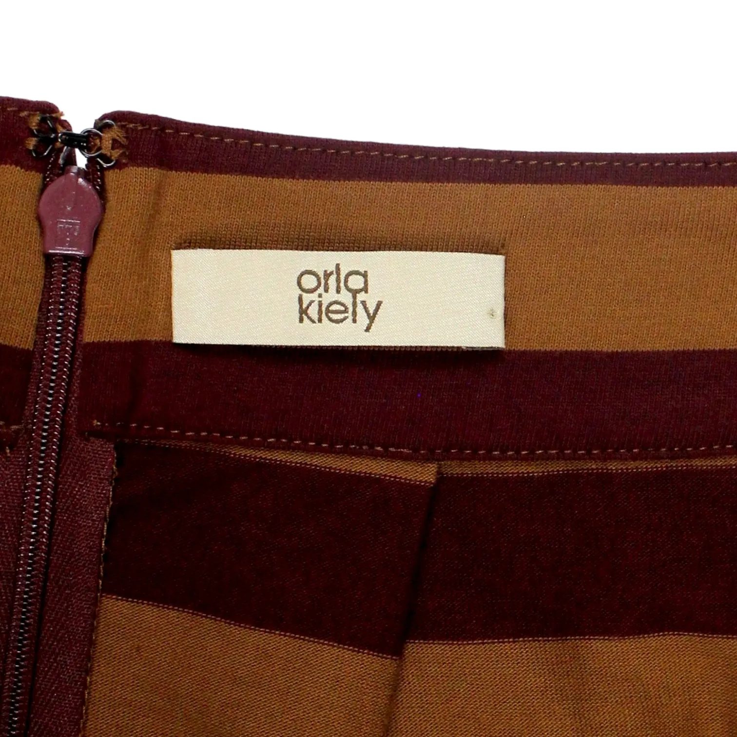 Orla Kiely Brown/Purple Stripe Mini Skirt