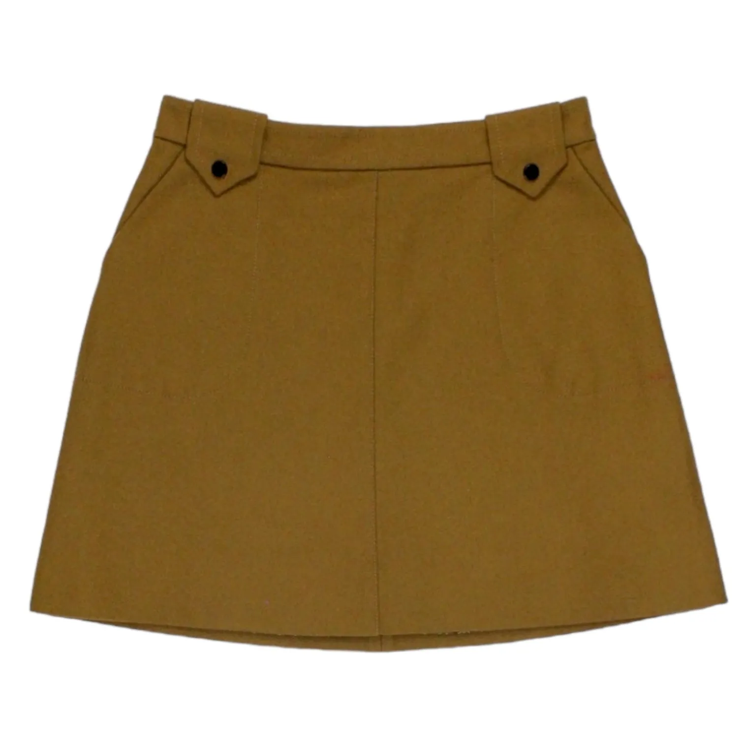 Orla Kiely Camel Wool A-Line Skirt