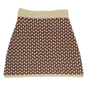 Orla Kiely Cream Apricot Print Knit Skirt