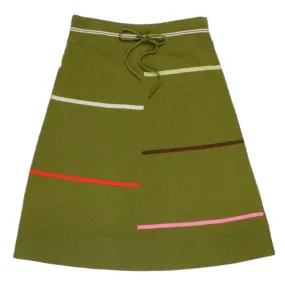 Orla Kiely Green Knitted Stripe Skirt