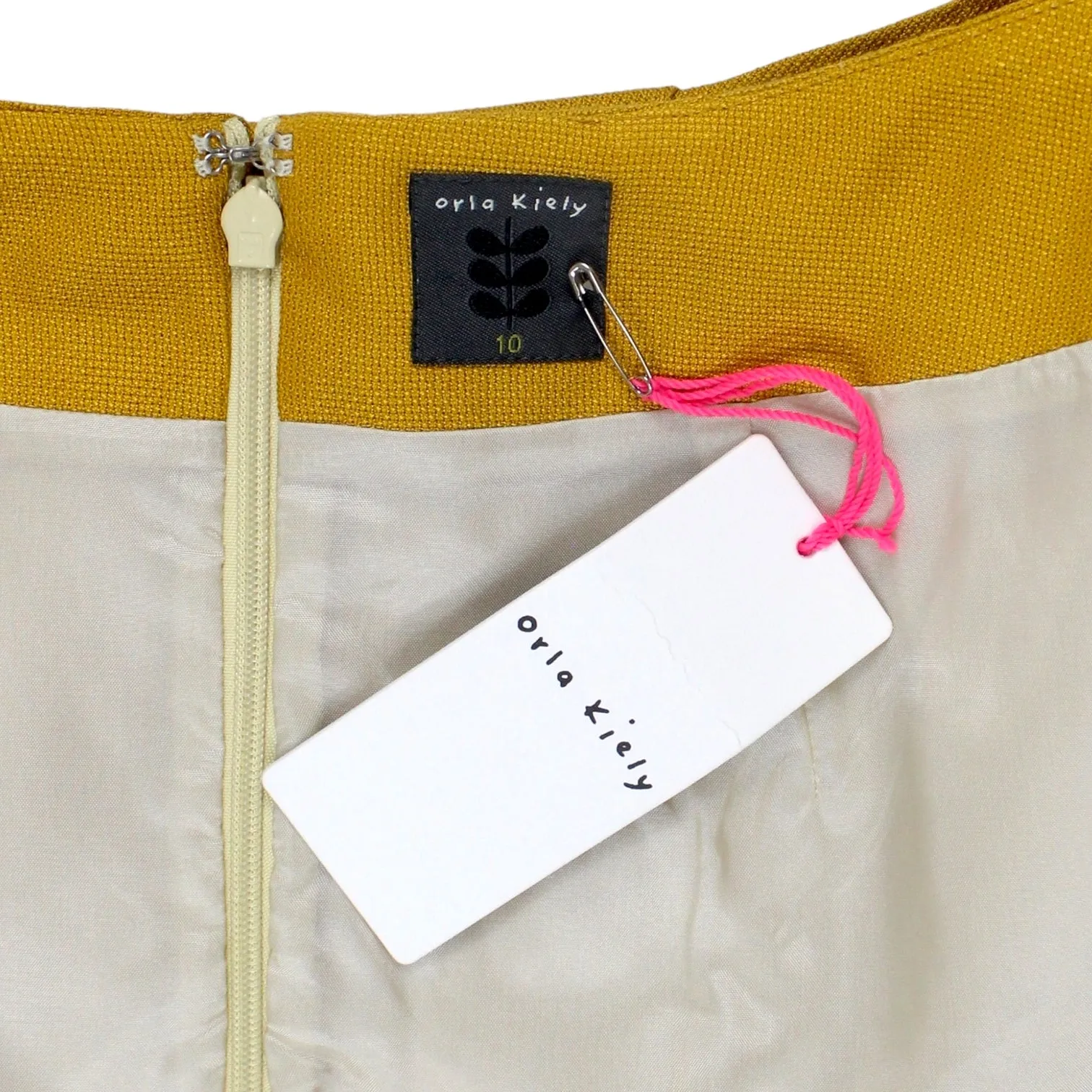 Orla Kiely Mustard Mini Skirt