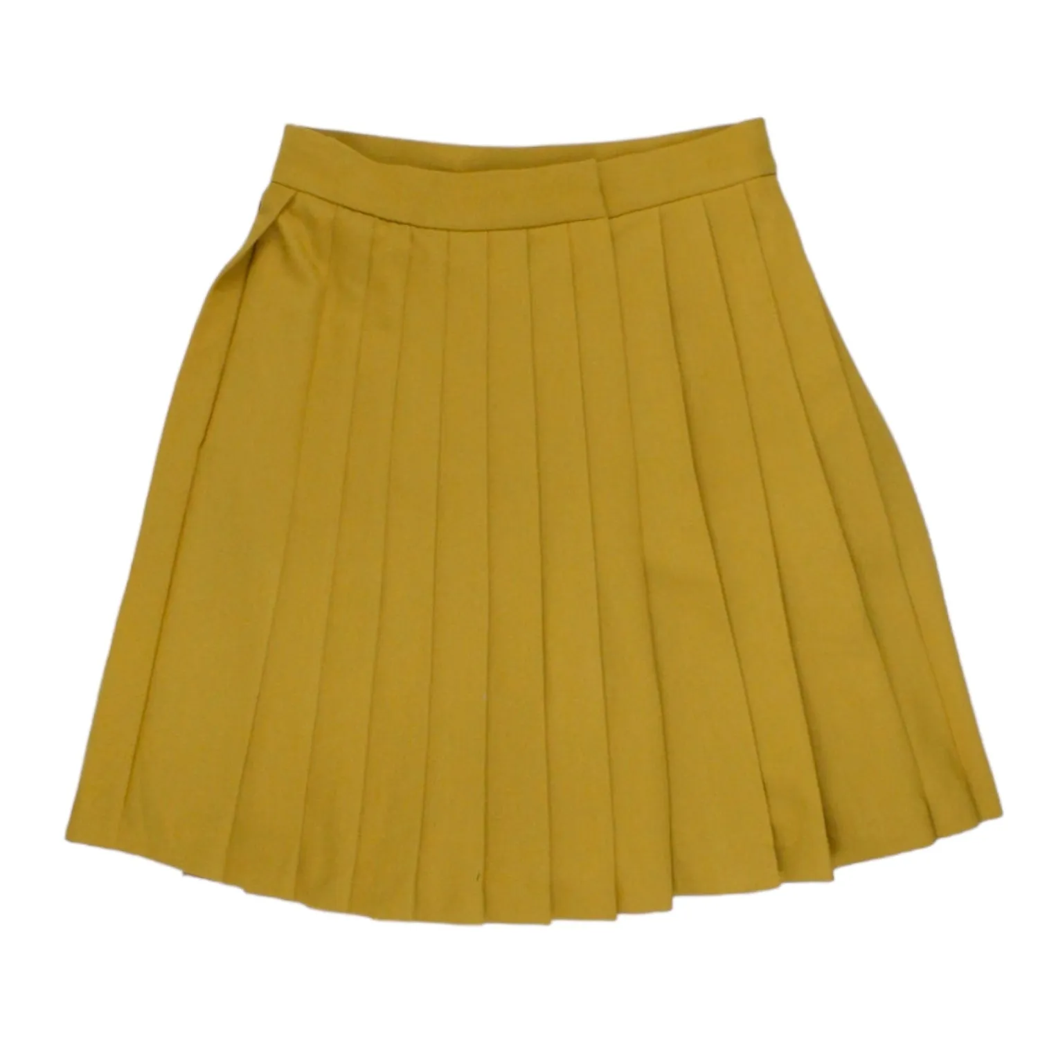 Orla Kiely Mustard Pleated Mini Skirt