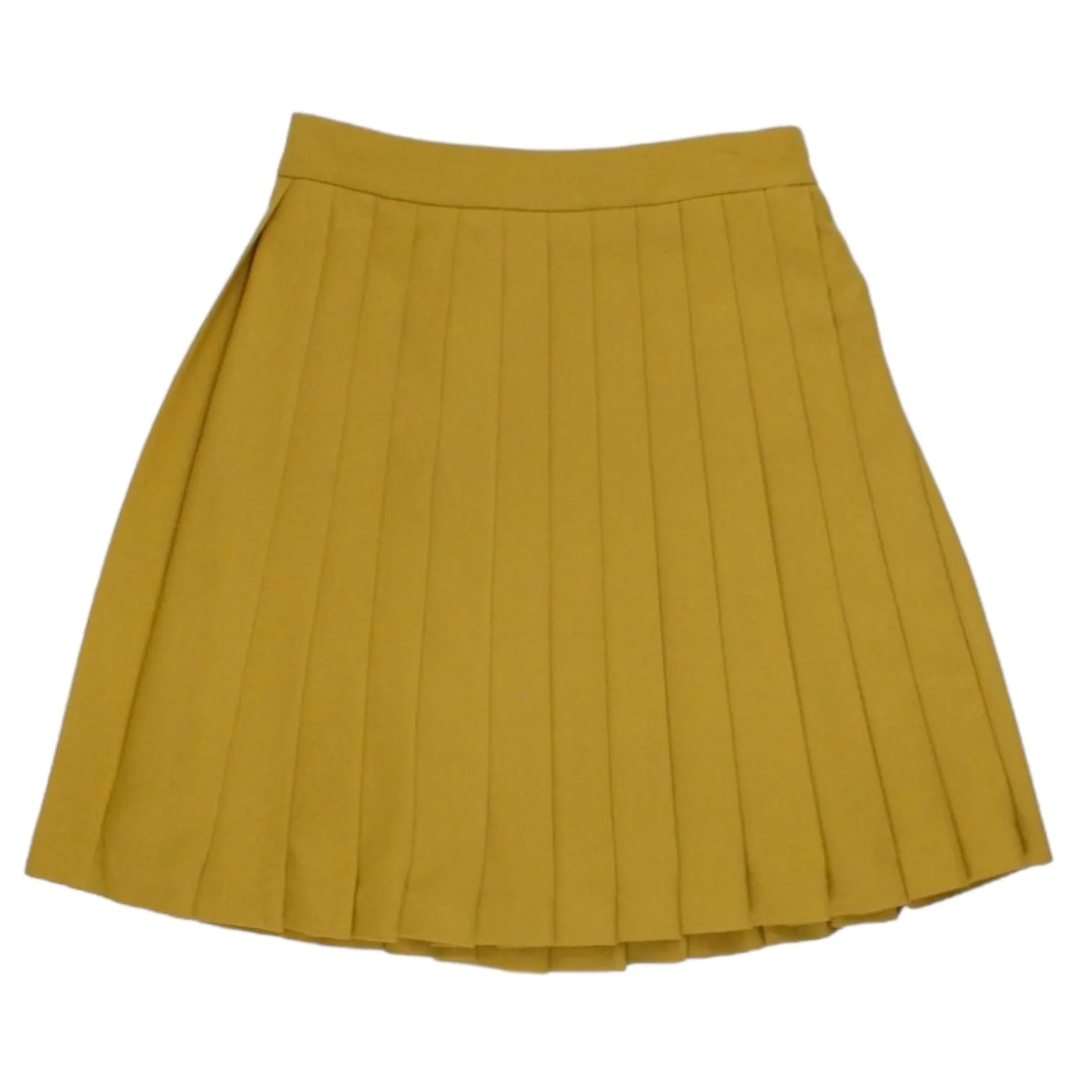 Orla Kiely Mustard Pleated Mini Skirt