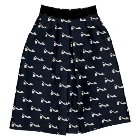 Orla Kiely Navy Shoe Design Skirt