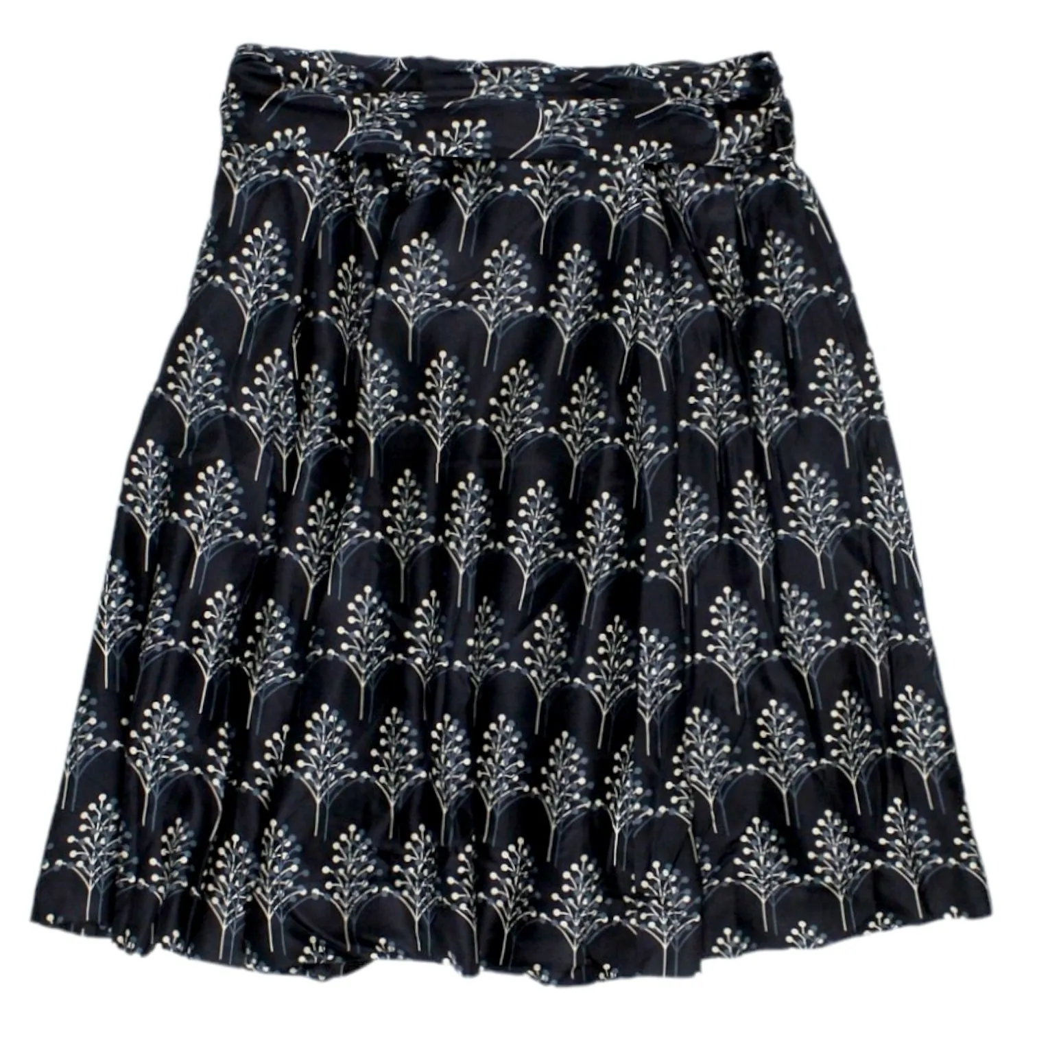 Orla Kiely Navy Tree Print Skirt