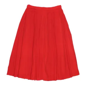 Orla Kiely Red Pleated Lined Skirt