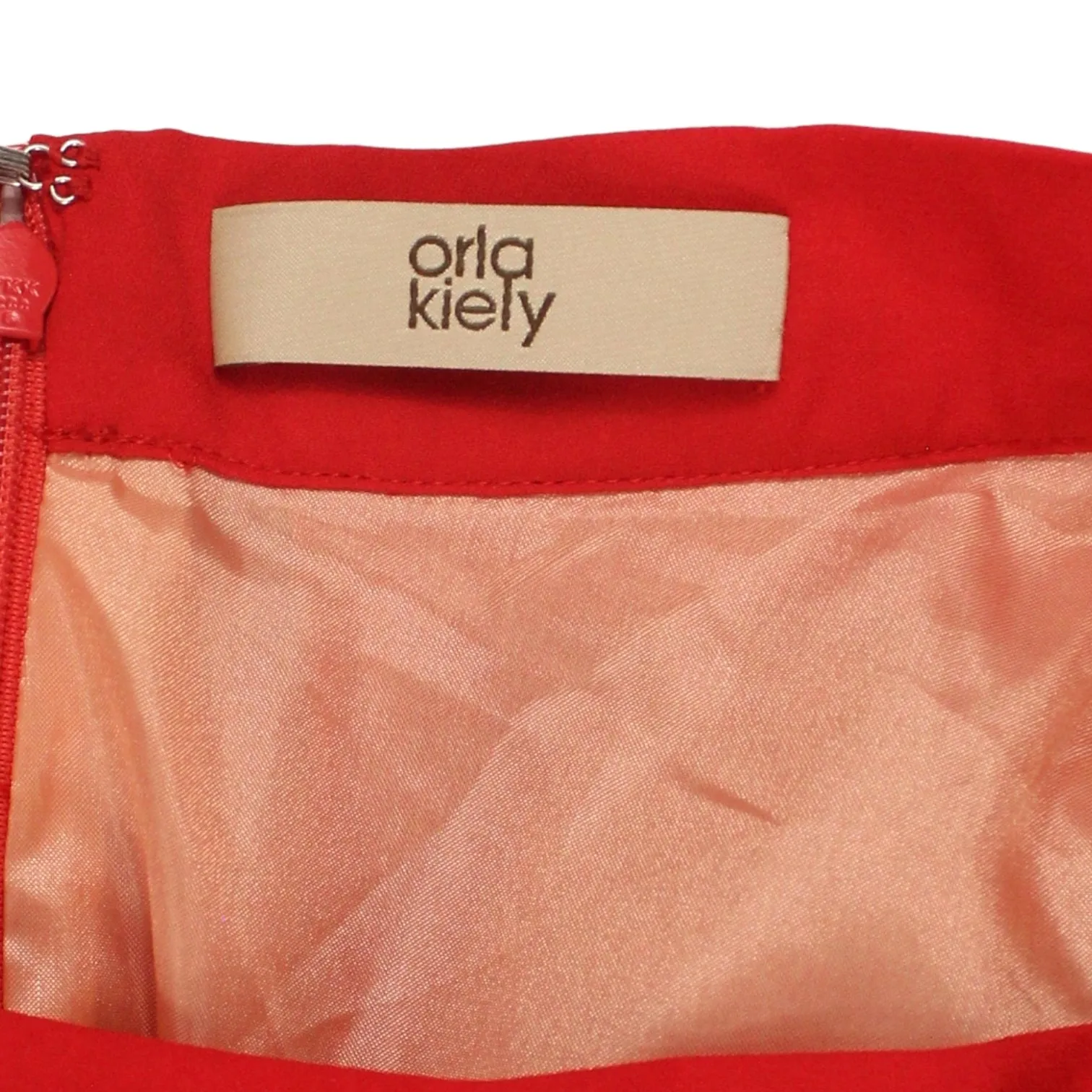 Orla Kiely Red Pleated Lined Skirt