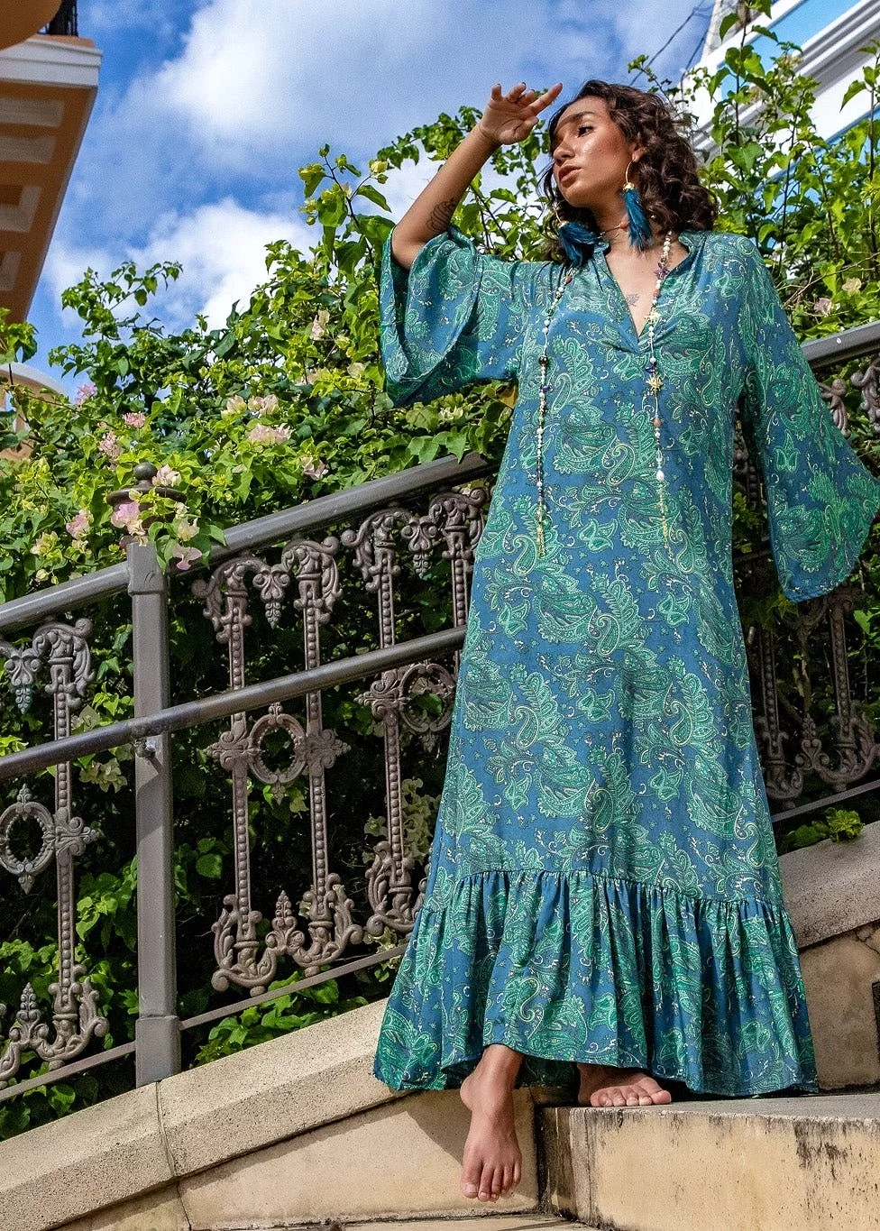 Paani LS Maxi Dress - Green