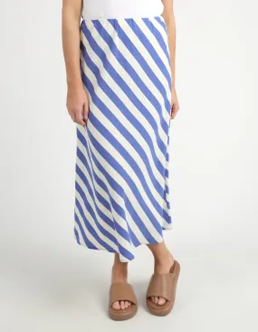 Palermo Stripe Skirt Blue/Marshmallow