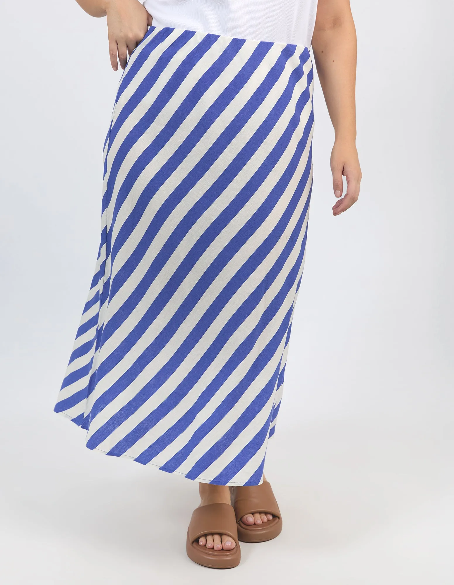 Palermo Stripe Skirt Blue/Marshmallow