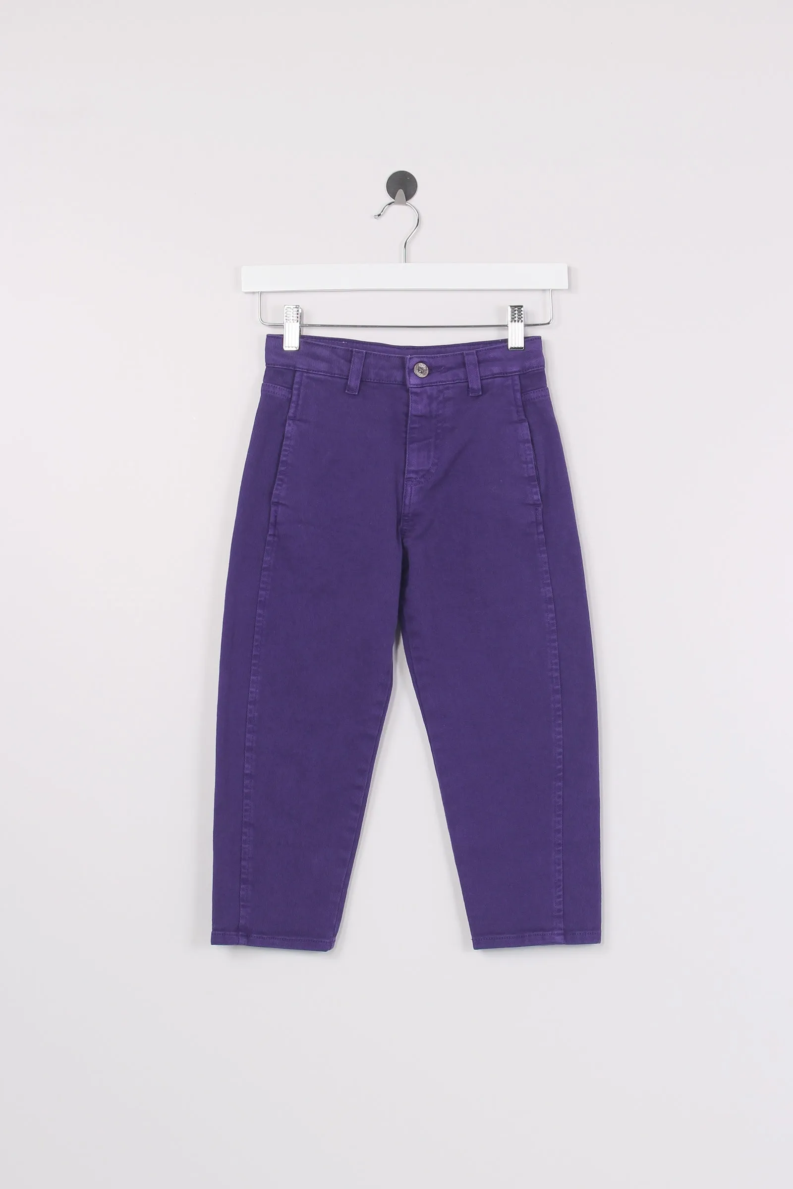 Pantalone Baggy Cotone Viola Scuro