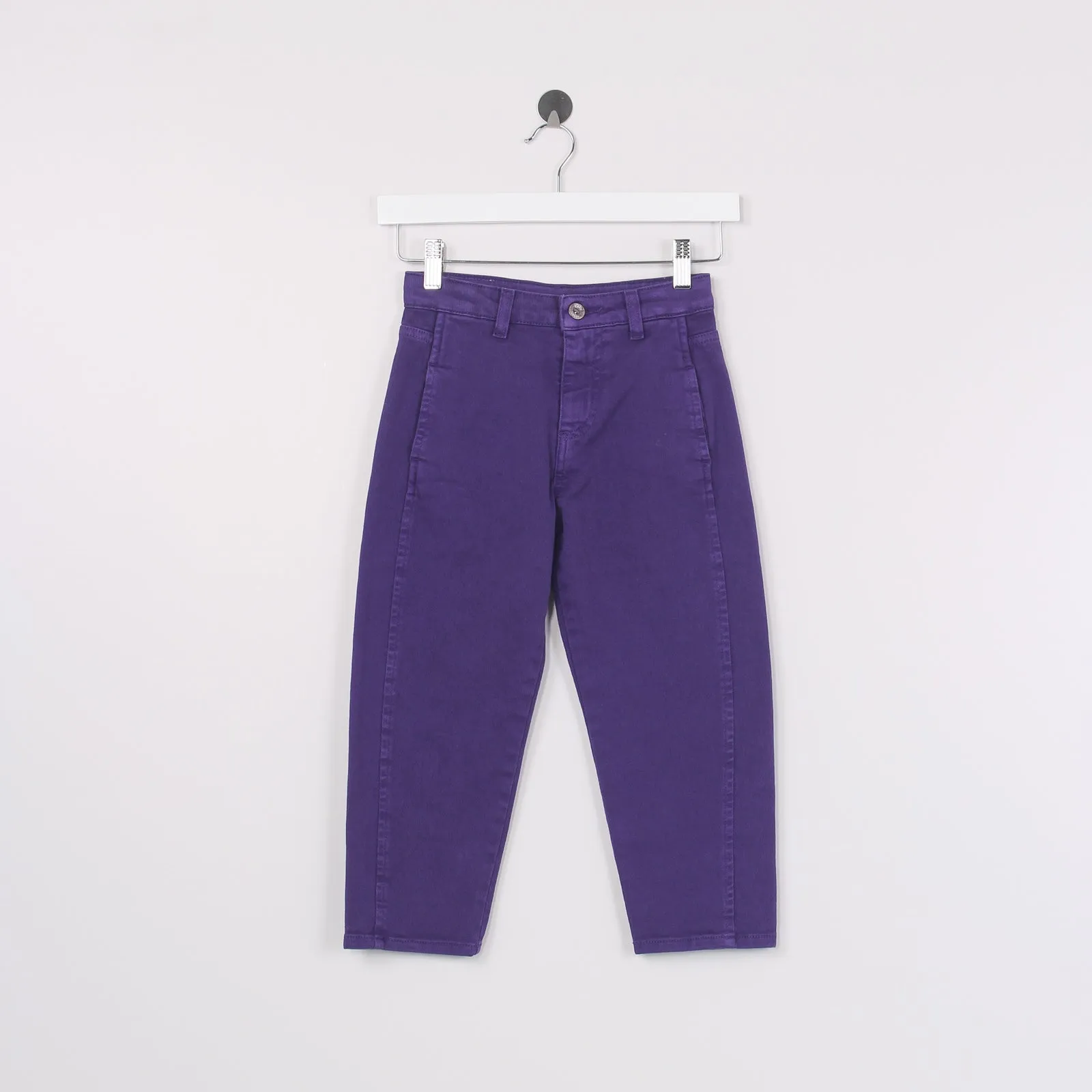 Pantalone Baggy Cotone Viola Scuro