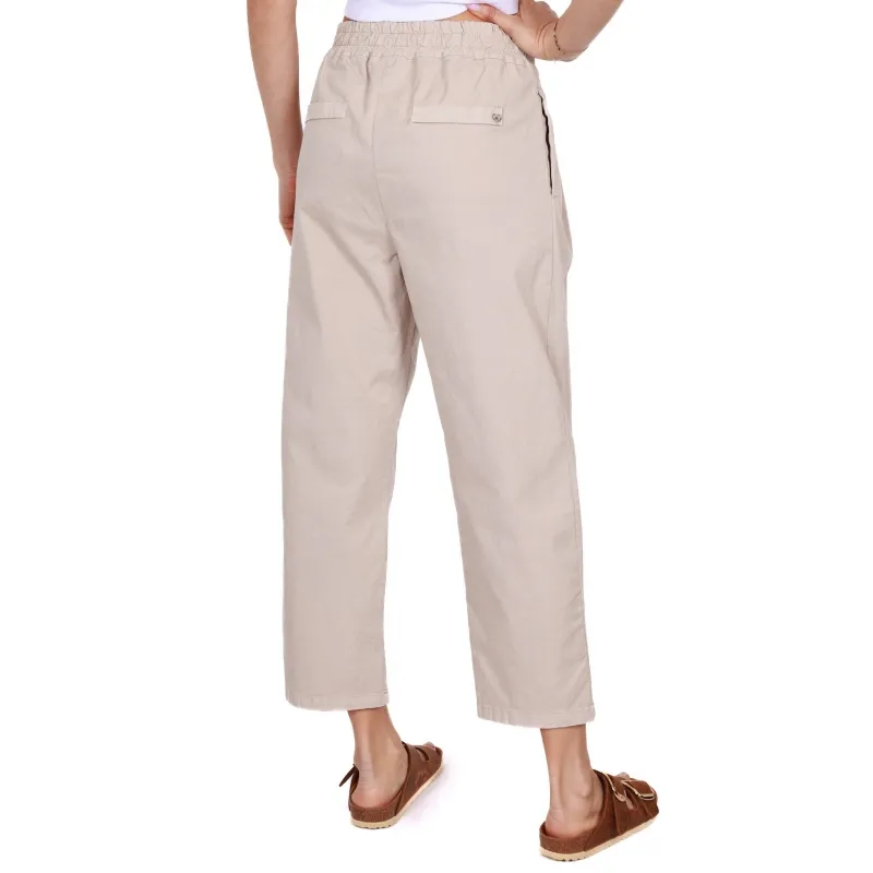 PANTALONE BAGGY IN COTONE, BEIGE