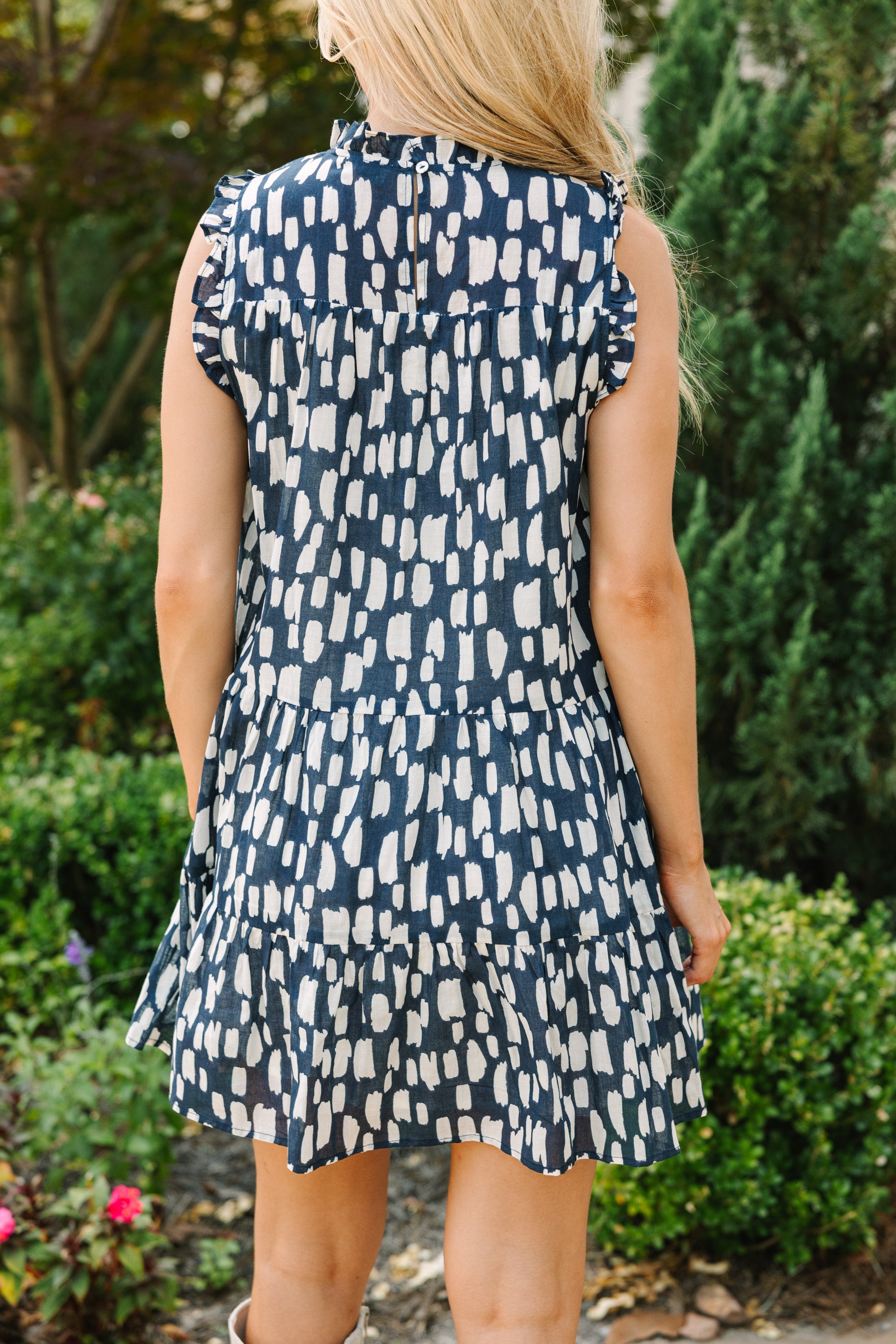 Pinch: Someone Like You Navy Blue Abstract Dress