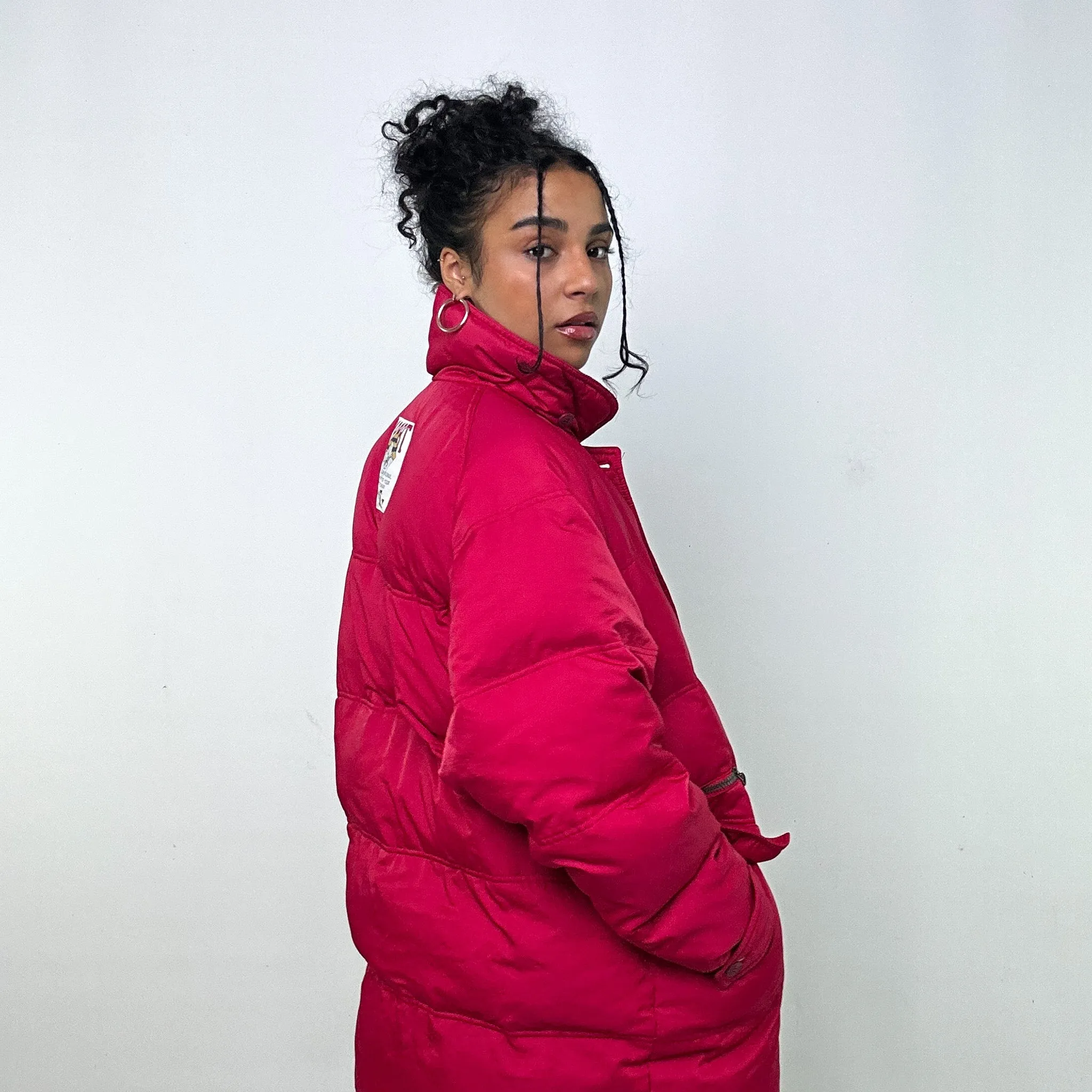 Pink 90s Iceberg Puffer Jacket Coat (XL)