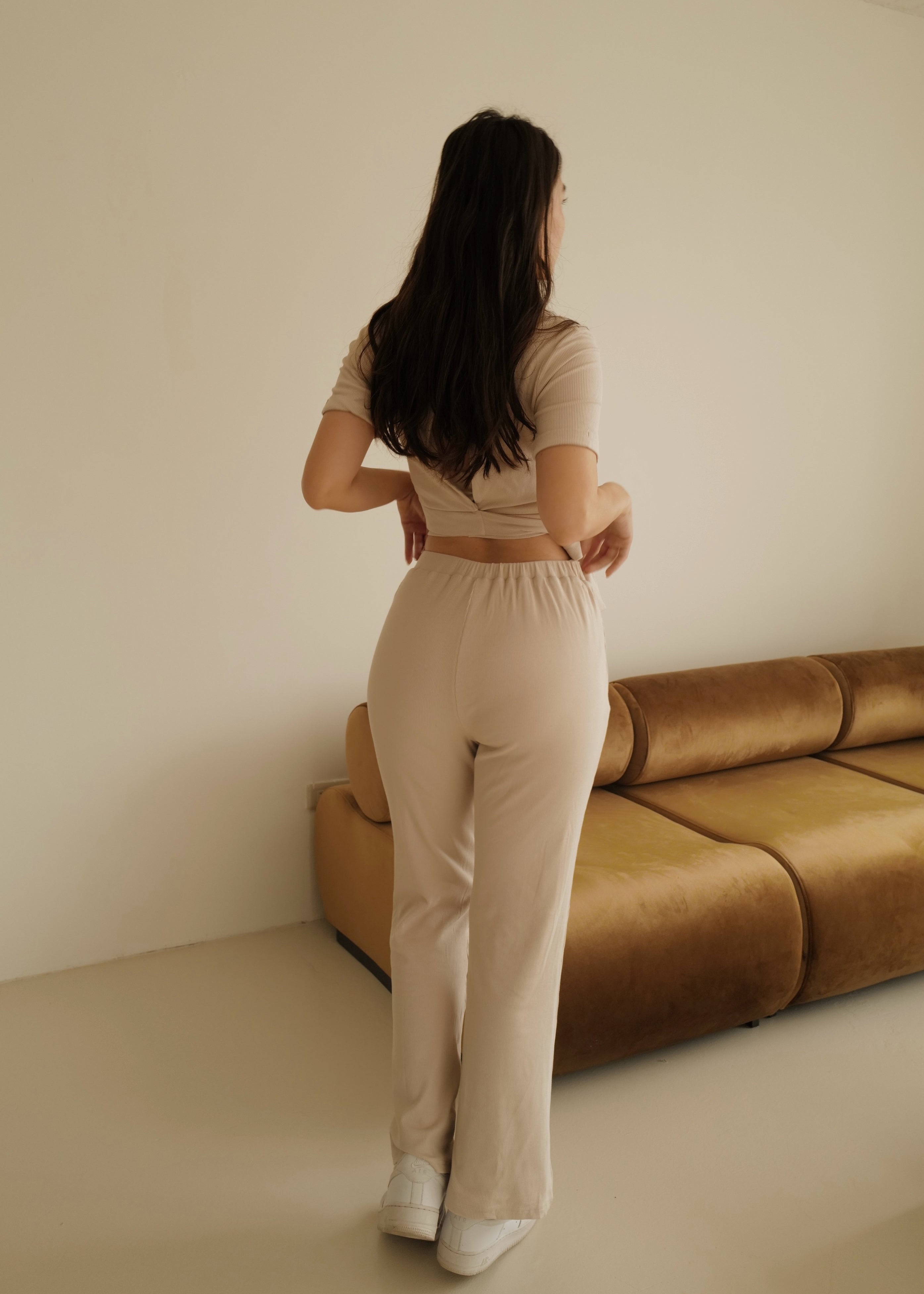 Play fetch elastic high waisted pants