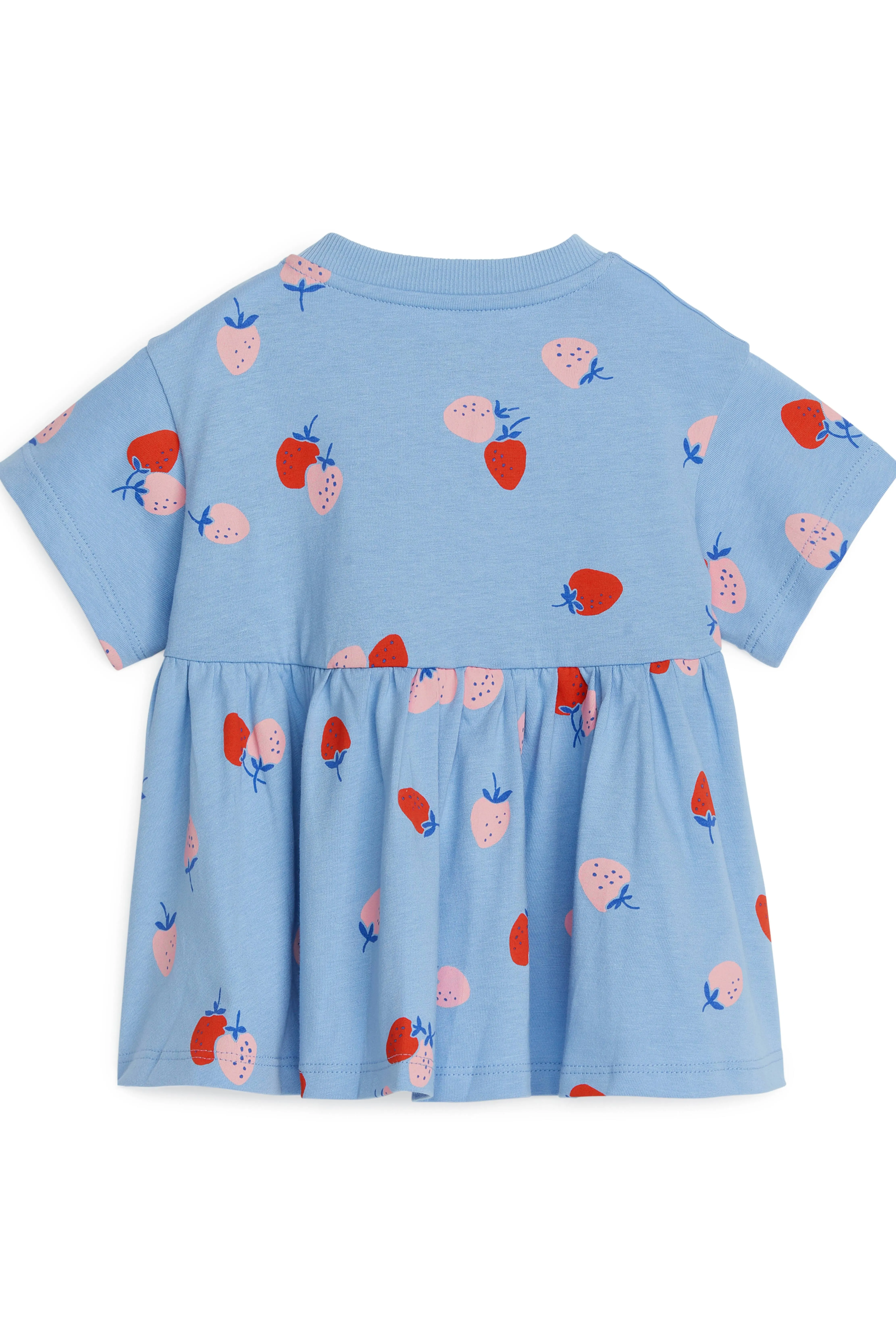 Print T-Shirt Dress - Crew-neck - Short sleeve - Light Blue - Kids | H&M GB