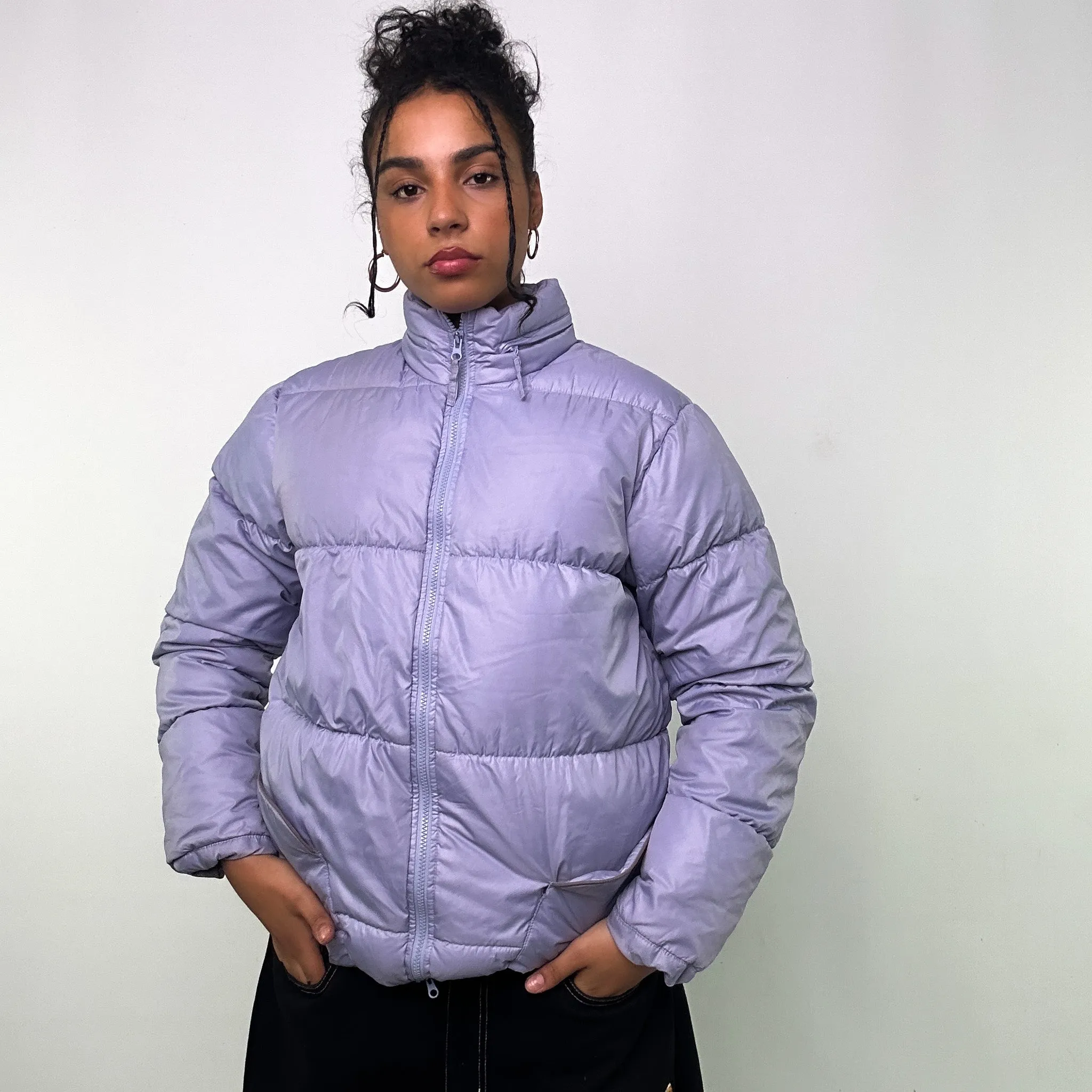 PURPLE Y2KS NIKE PUFFER JACKET COAT (