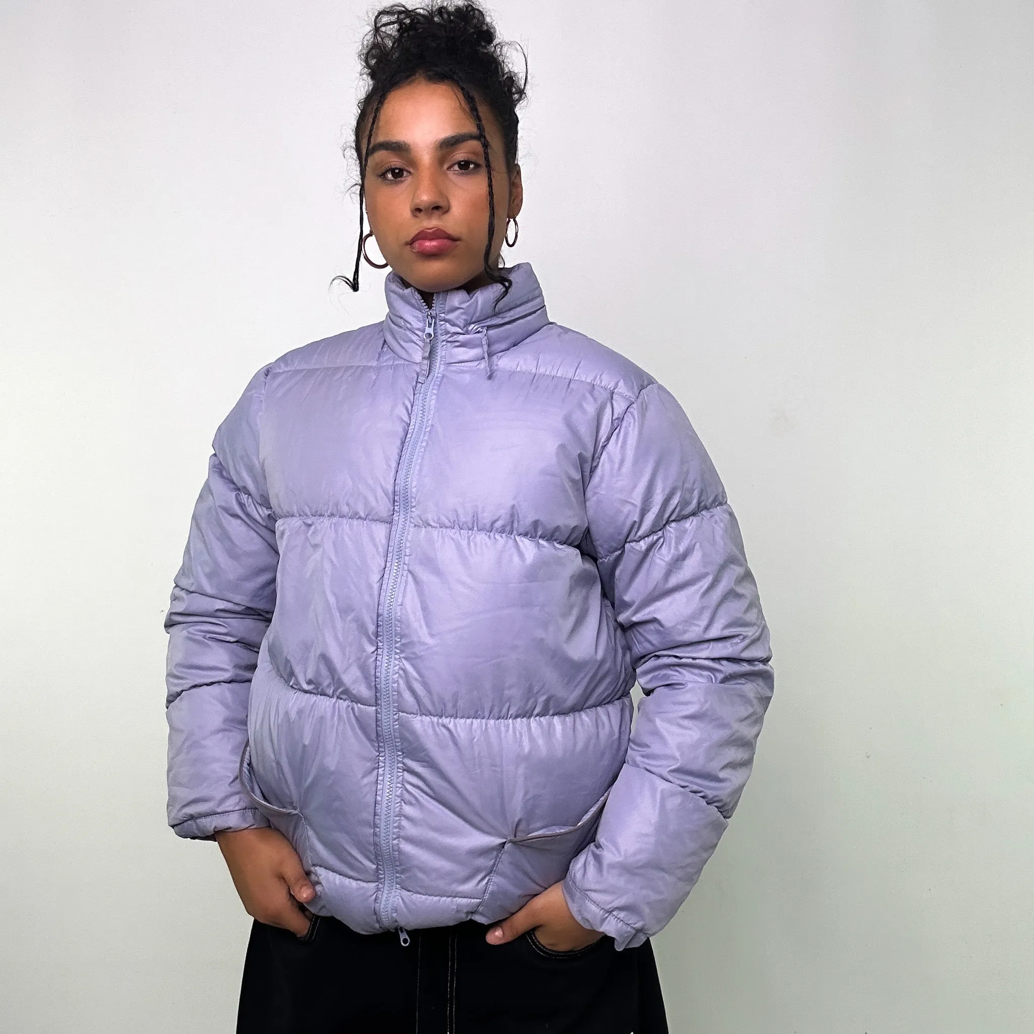 PURPLE Y2KS NIKE PUFFER JACKET COAT (