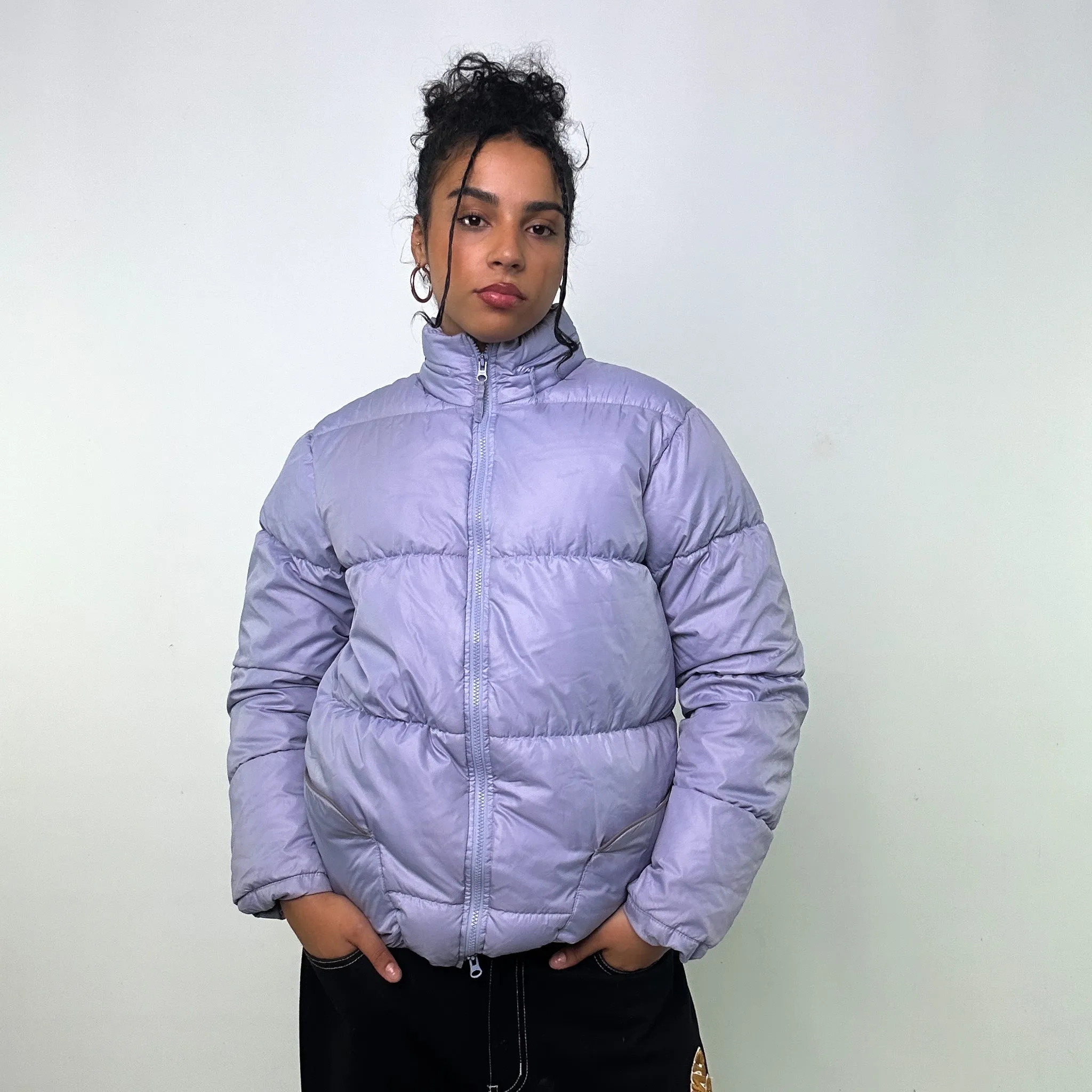 PURPLE Y2KS NIKE PUFFER JACKET COAT (