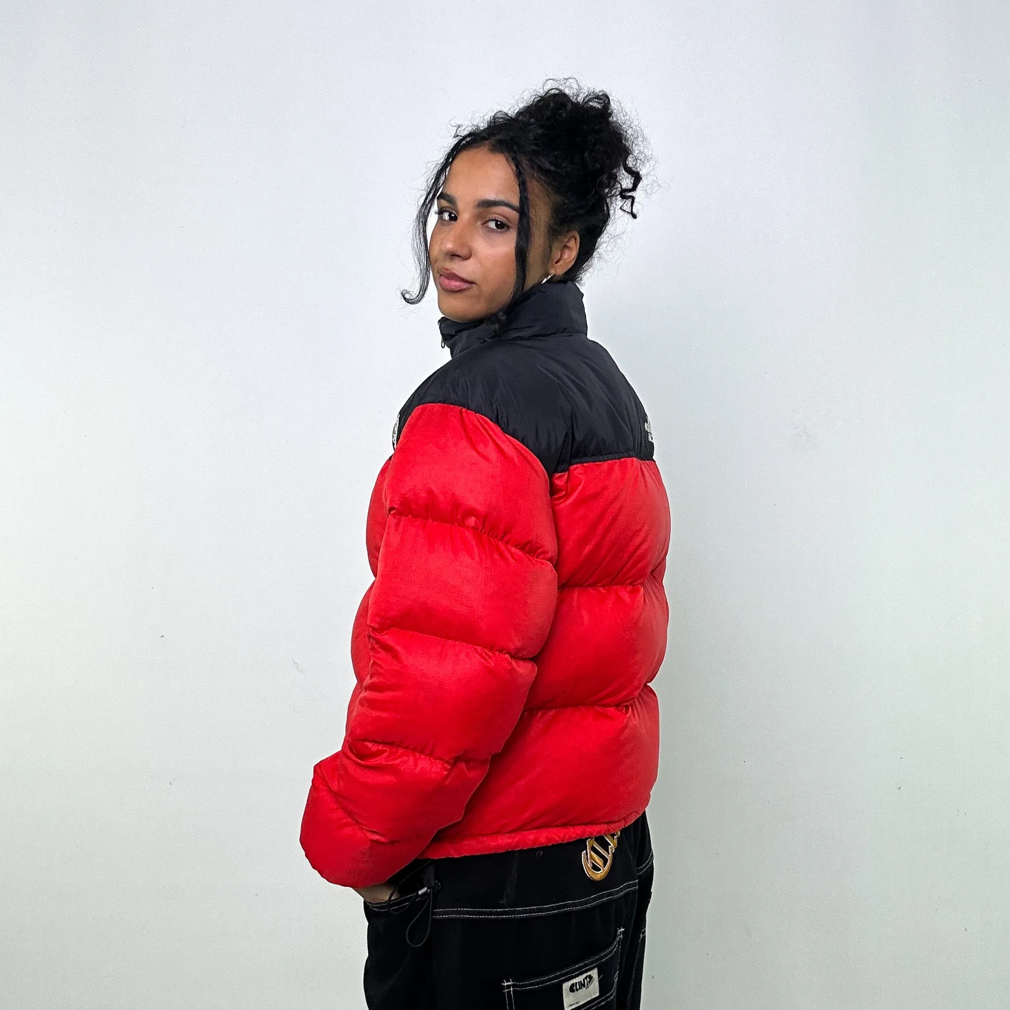 RED 90S THE NORTH FACE PUFFER JACKET COAT (