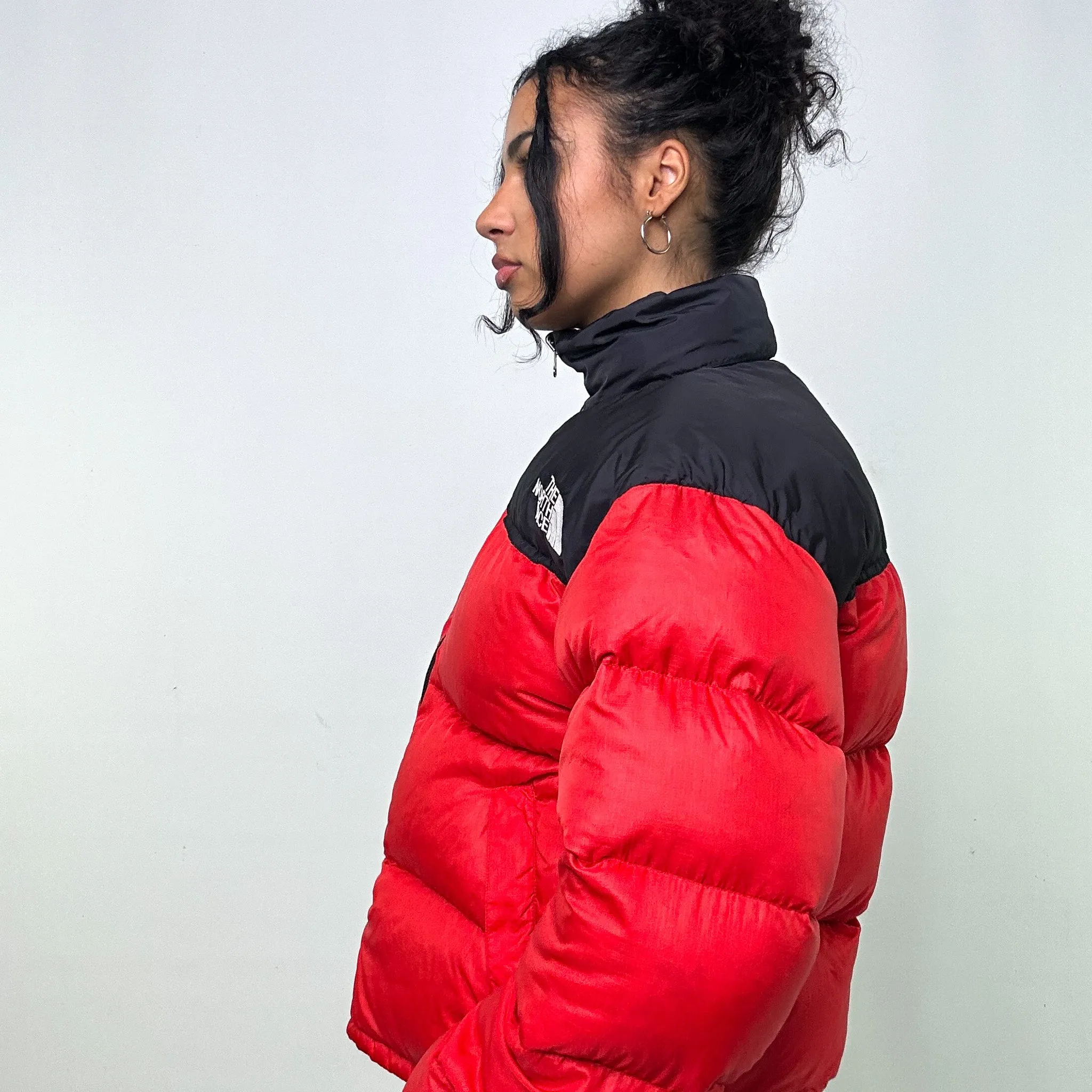 RED 90S THE NORTH FACE PUFFER JACKET COAT (