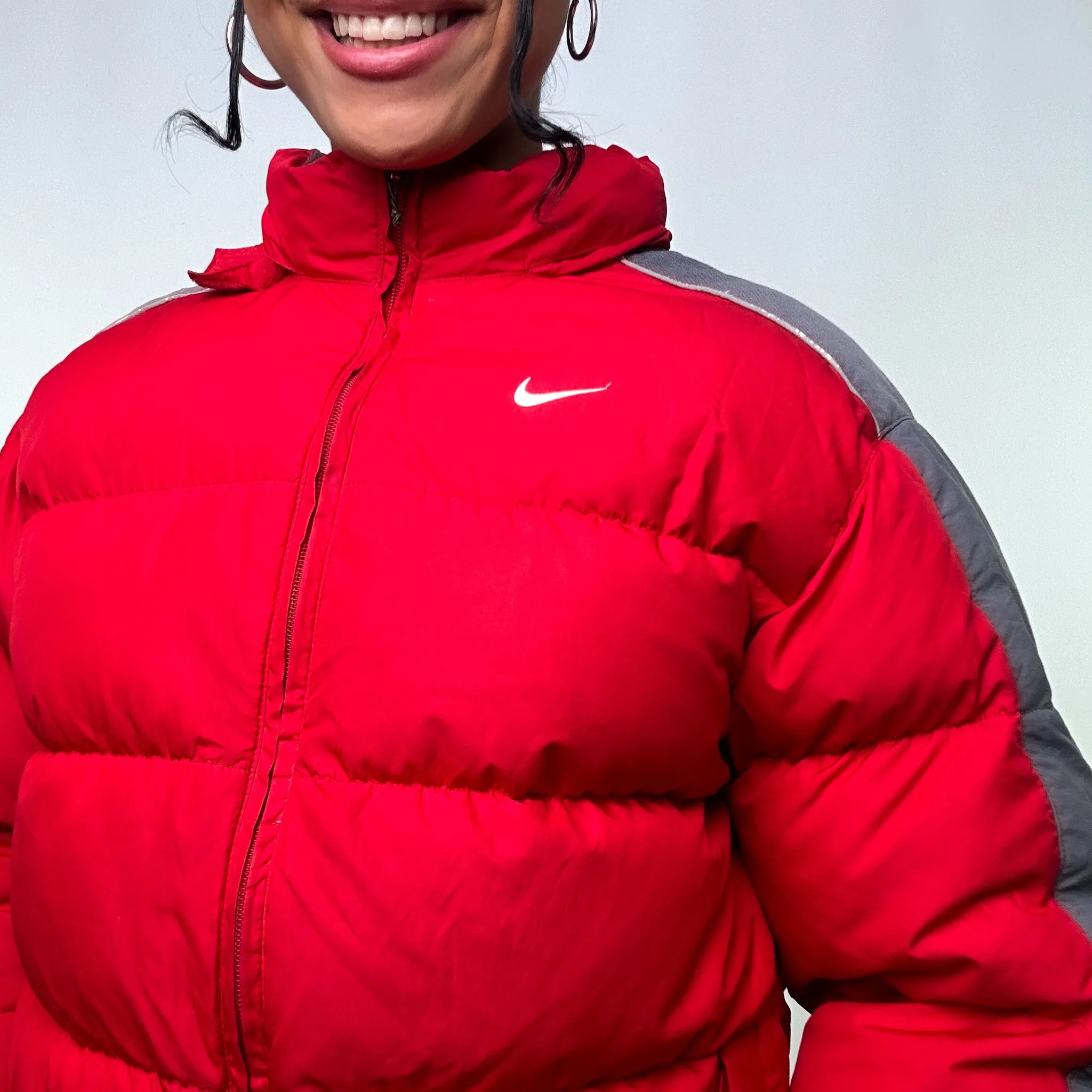 RED Y2KS NIKE PUFFER JACKET COAT (