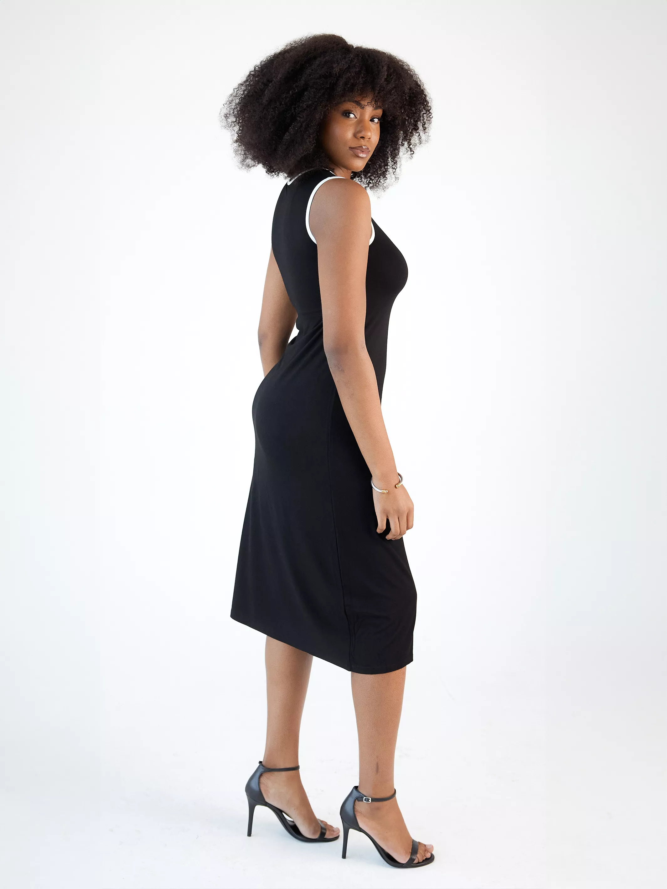 Relaxed High Neck Midi Brami Dress