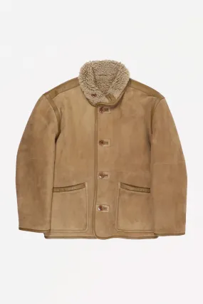 Reversible Shearling Coat - Sand Stone