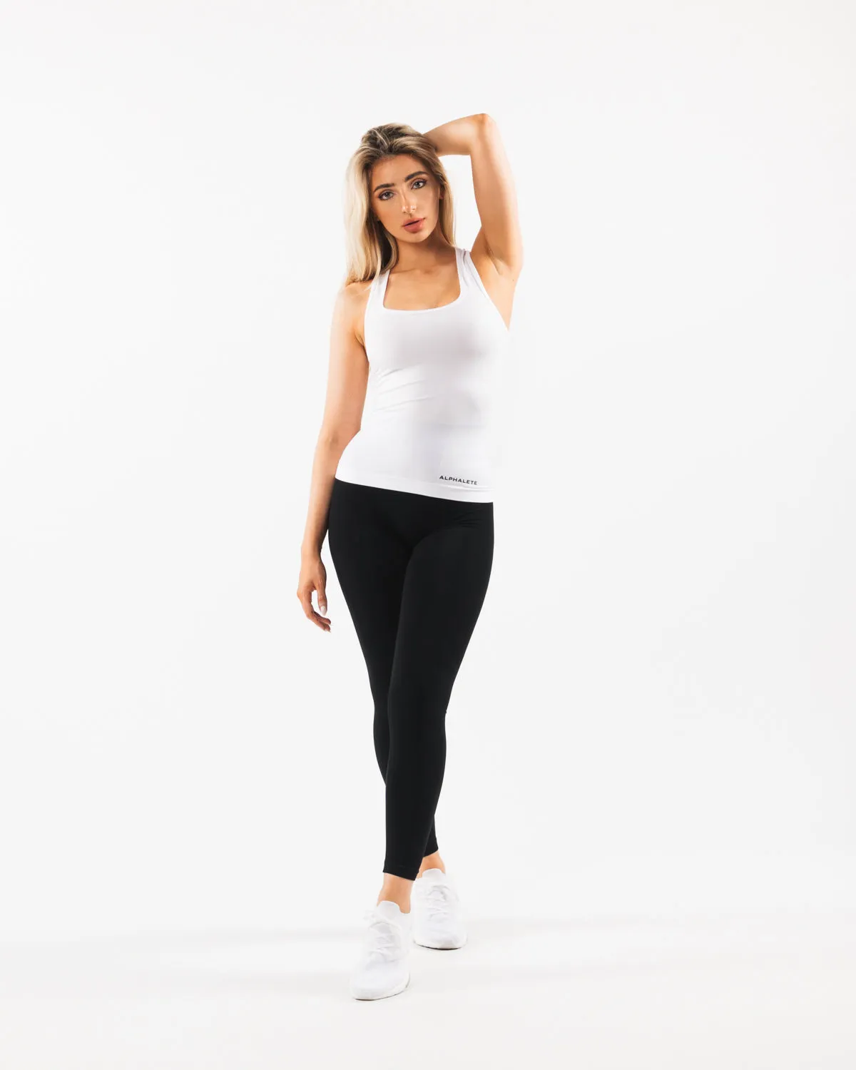 Seamless Racerback Tank - White