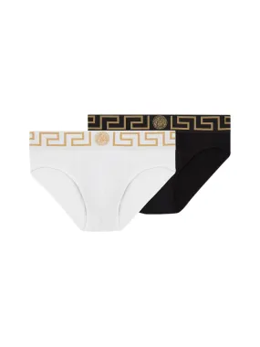 SET OF TWO BRIEFS WITH GREEK BORDER