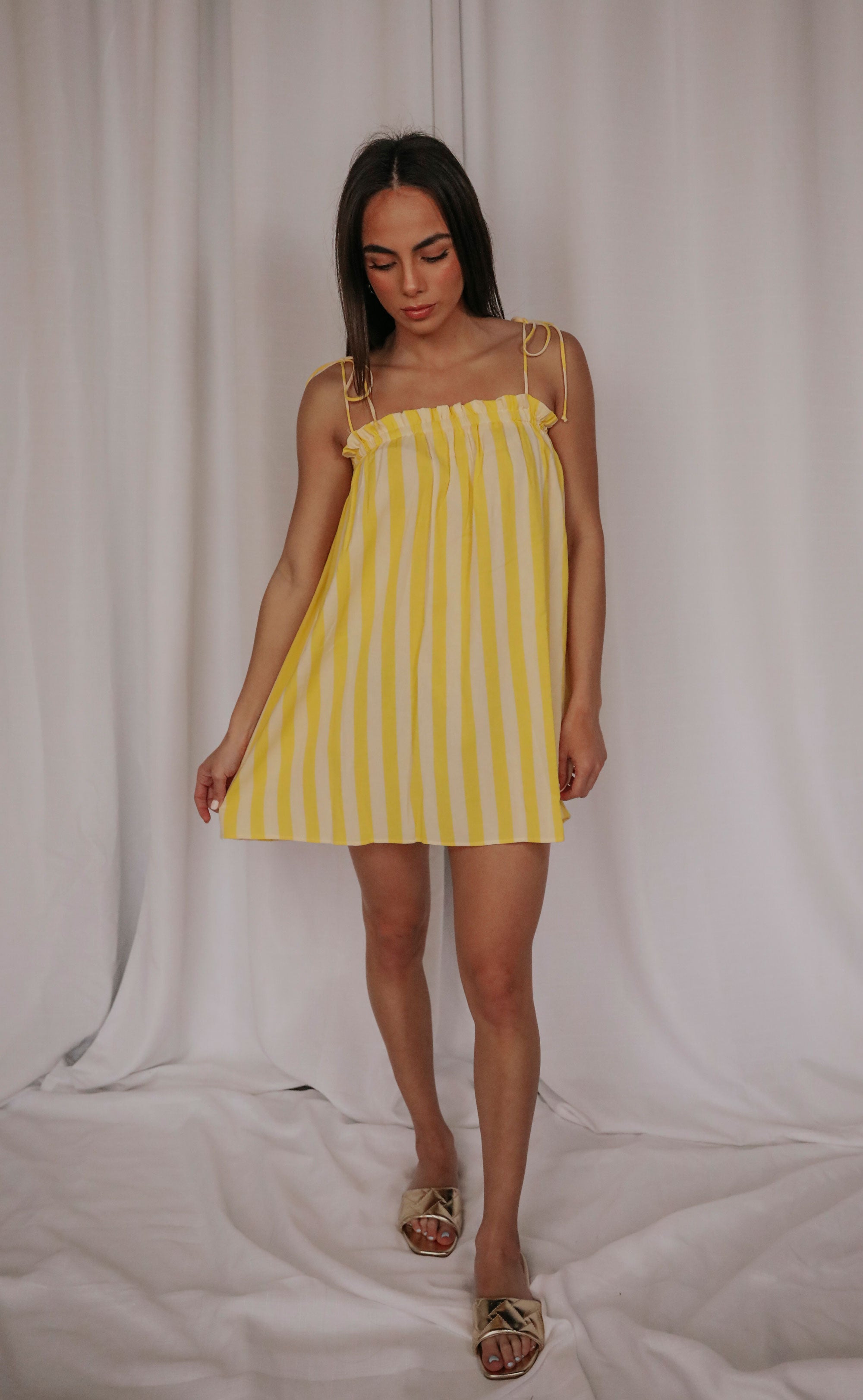 show me your mumu: angel mini dress - sunny stripe