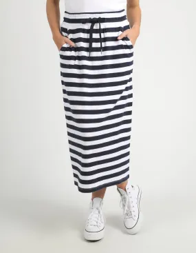 Sunset Stripe Skirt Navy