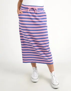 Sunset Stripe Skirt Strawberry Pink