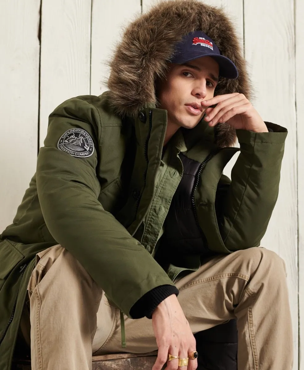 Superdry Hooded Everest Puffer Jacket Army Khaki Green