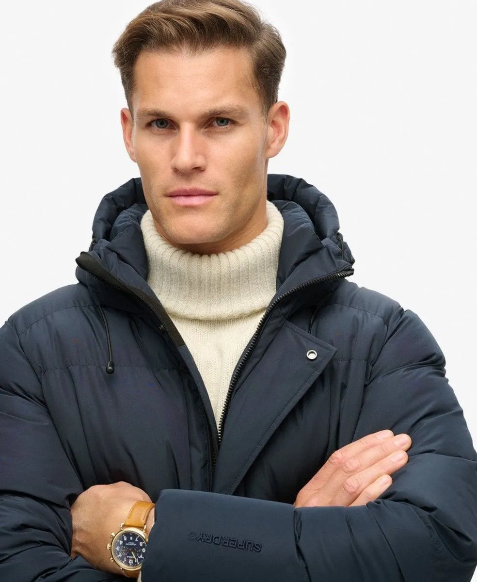 Superdry Hooded Sports Puffer Mid Jacket Eclipse Navy