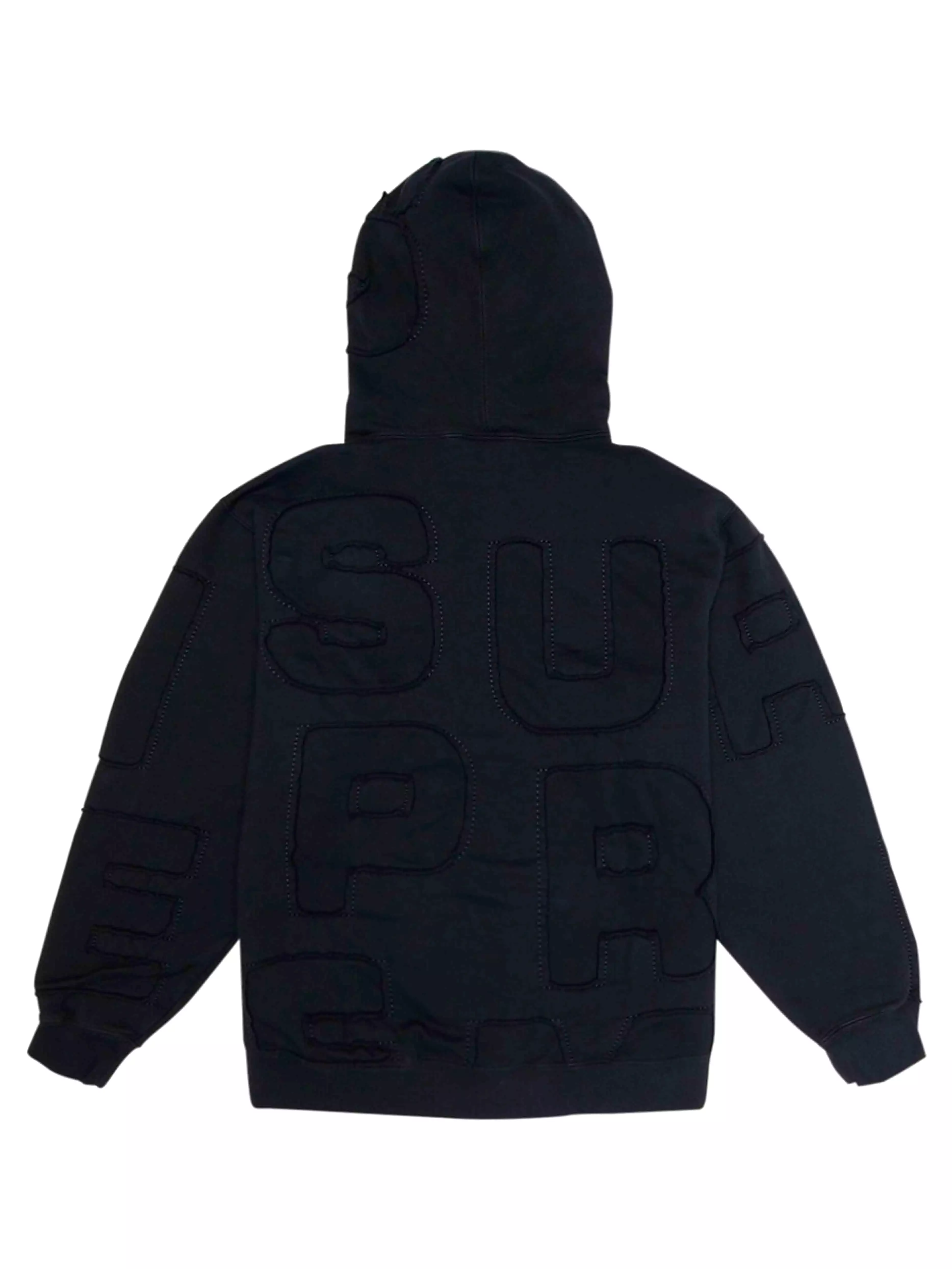 SUPREME CUTOUT LETTERS HOODIE BLACK [SS20]