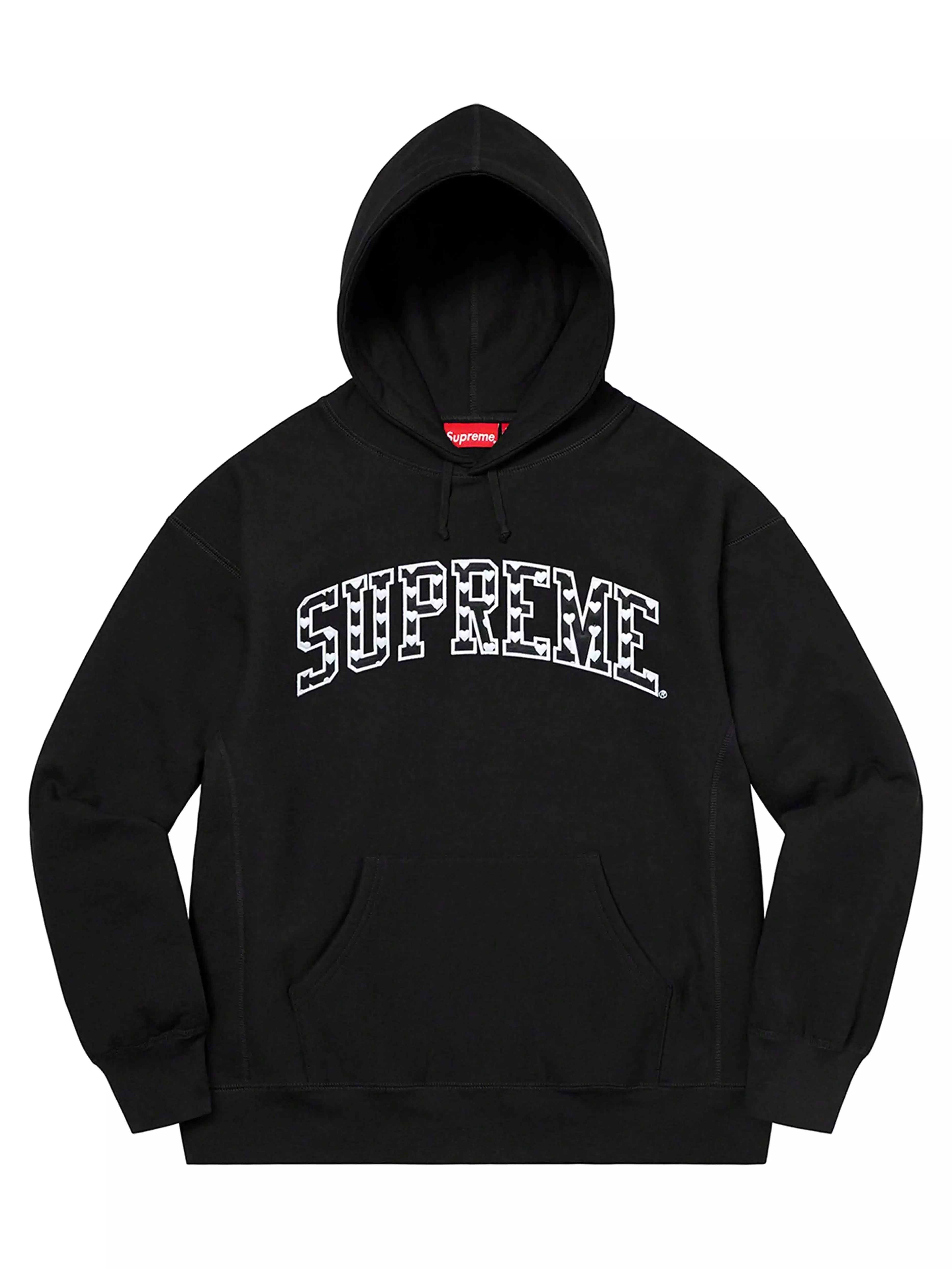 SUPREME HEARTS ARC HOODIE BLACK [SS21]