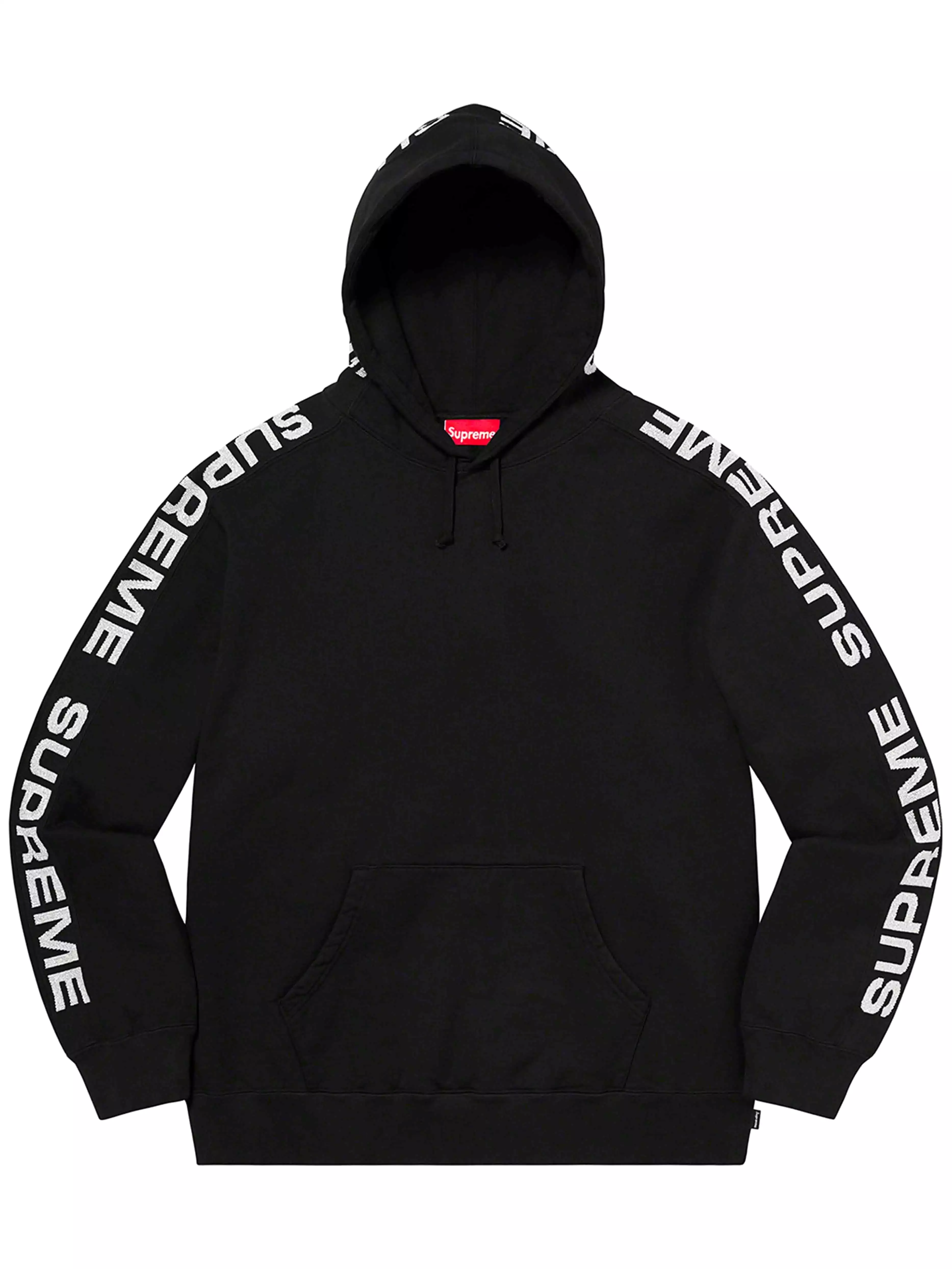 Supreme Metallic Rib Hoodie Black [SS20]