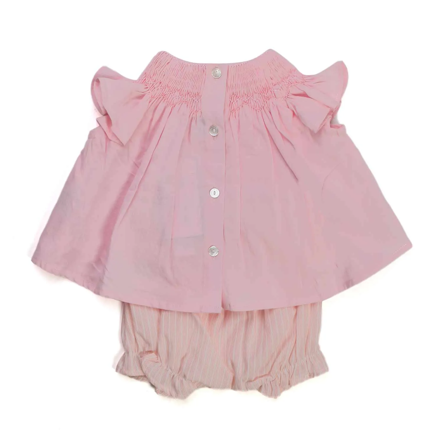 Tartine Et Chocolat Baby Pink Embroidered Romper