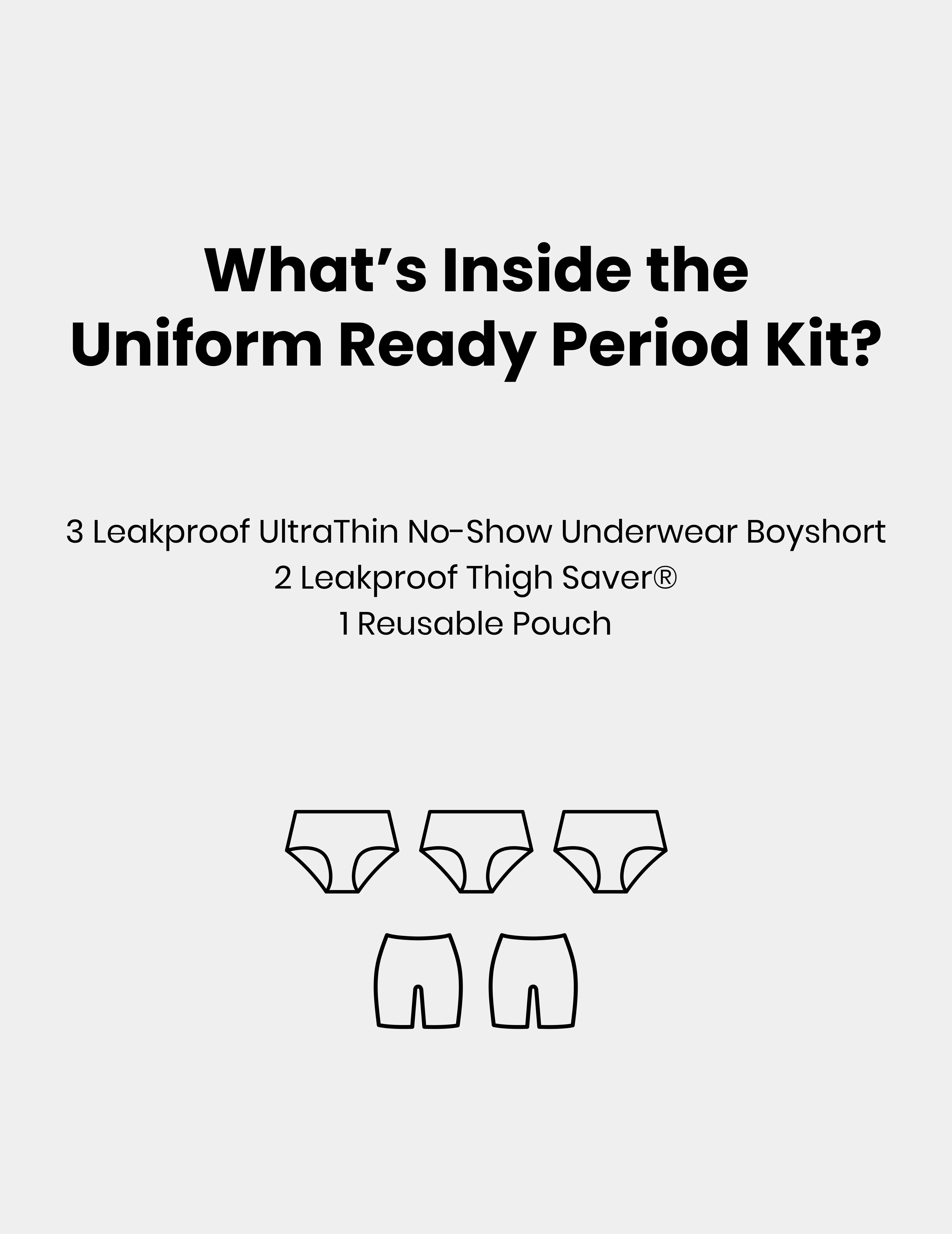 Teen Uniform Ready Period Kit - Boyshort