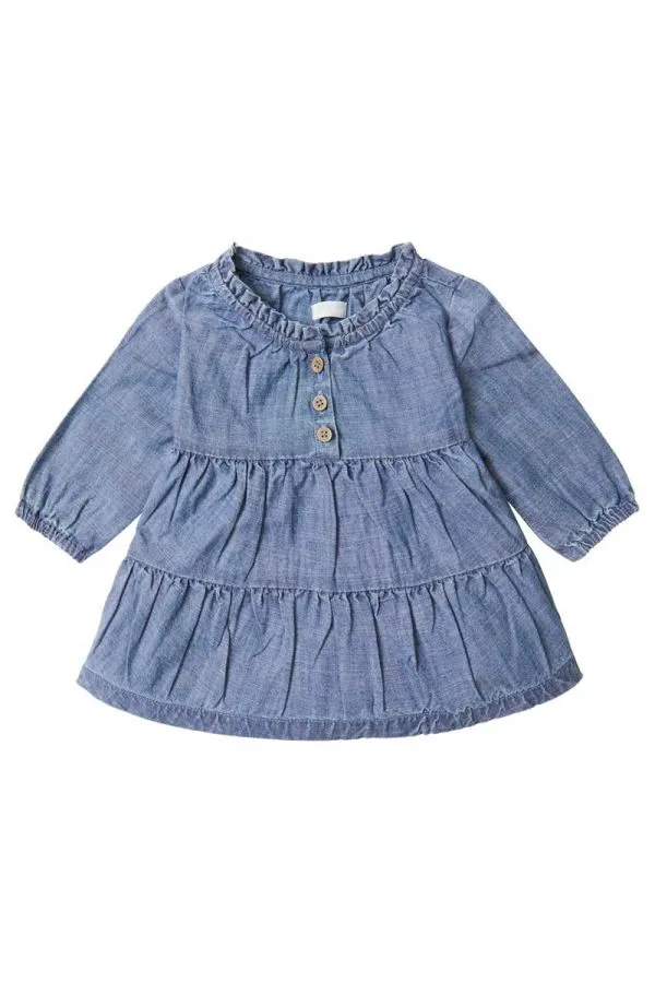 The Cleveland Dress - Light Aged Blue - BABY