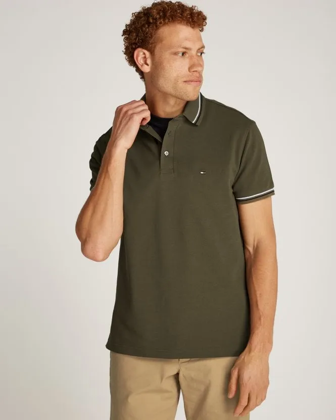 Tipped Mens Slim Fit Polo