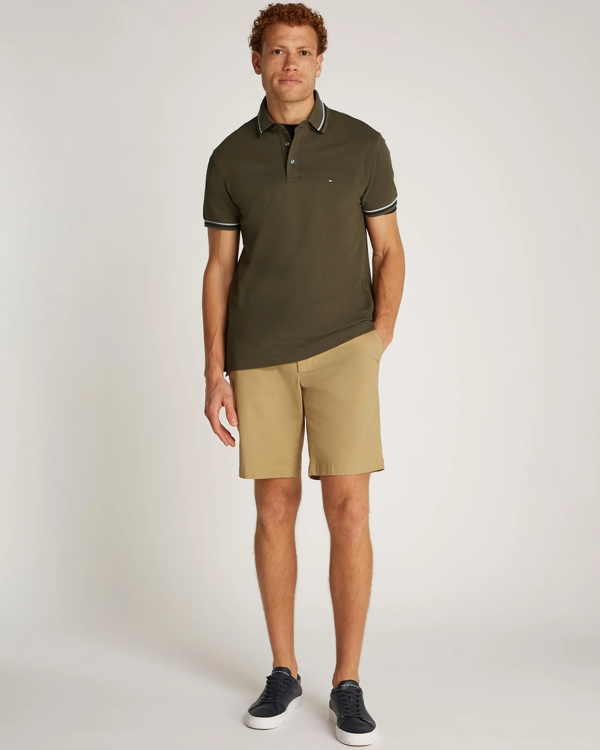 Tipped Mens Slim Fit Polo